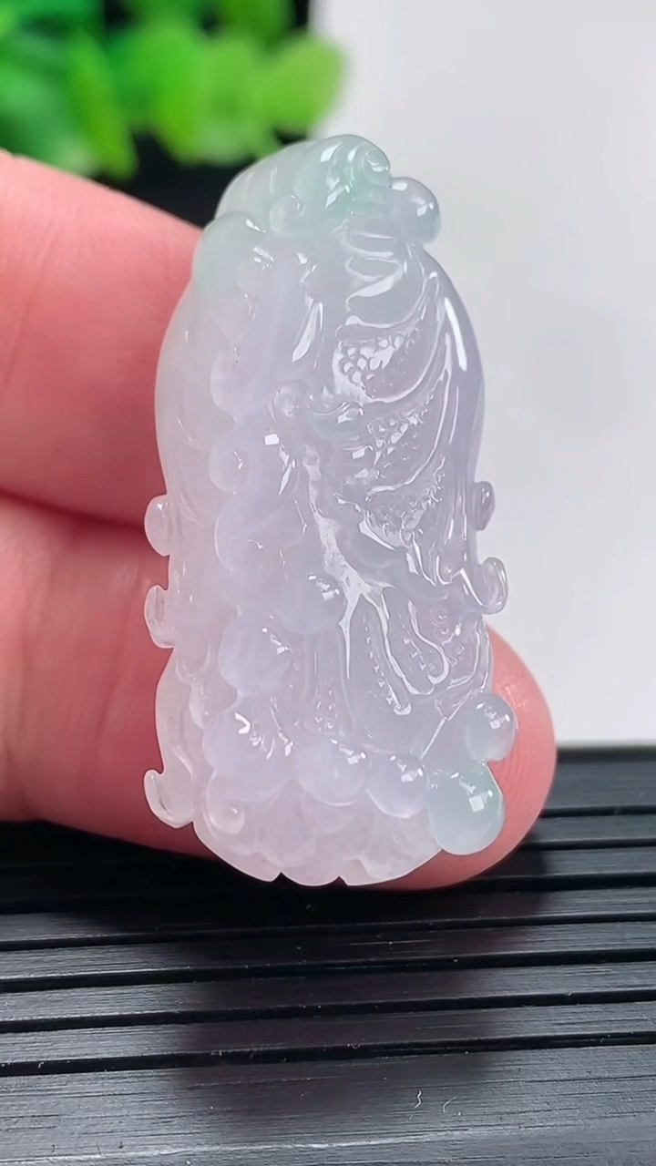 天然A货翡翠春带彩 紫罗兰白菜吊坠尺寸37-18-10.5重量:10.62g
4月17日