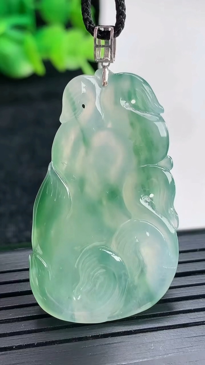天然A货翡翠种飘花九尾狐吊坠尺寸39-24-6重量:9.55g
4月17日