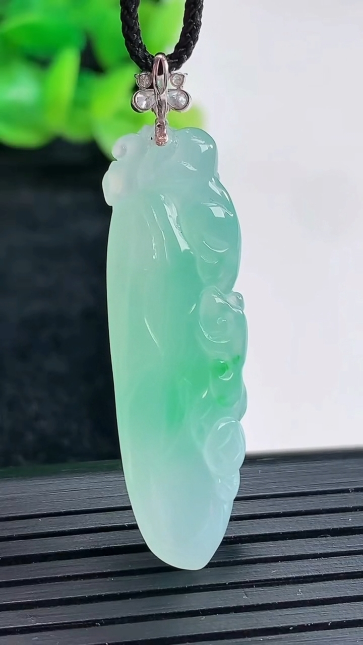 天然A货翡翠福瓜吊坠尺寸39.5-12.5-6.5重量:6.02g
4月17日