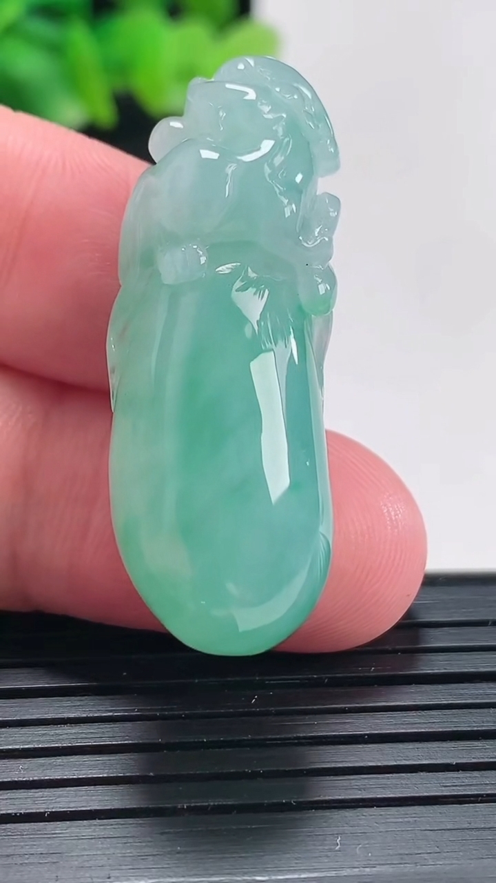 天然A货翡翠福瓜吊坠尺寸39-14-12重量:12.75g
4月17日