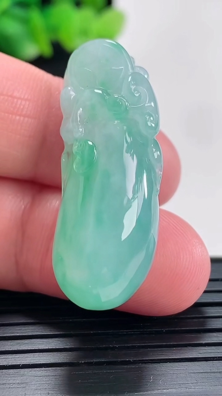 天然A货翡翠福瓜吊坠尺寸39-14-12重量:12.75g
4月17日