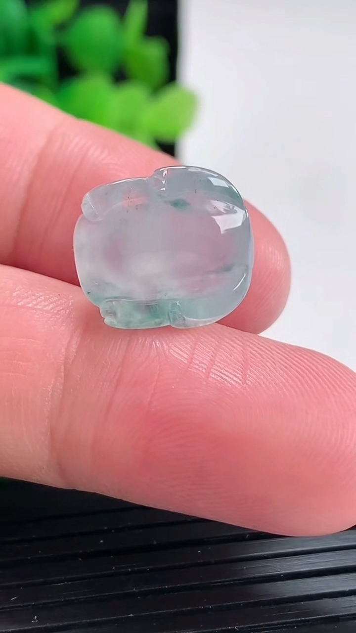 天然A货翡翠冰种飘花貔貅镶嵌件尺寸15-14-8重量:2.78g
4月17日