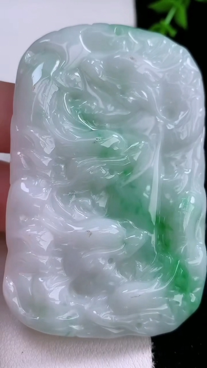 天然A货翡翠九龙至尊 龙牌吊坠，尺寸70-45-12，重:77.11g
4月17日