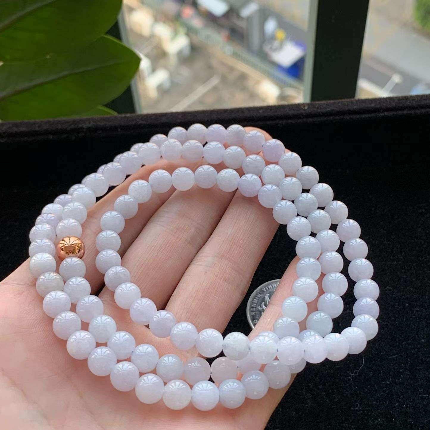 A货天然翡翠冰糯种紫罗兰项链重量62.15
4月22日