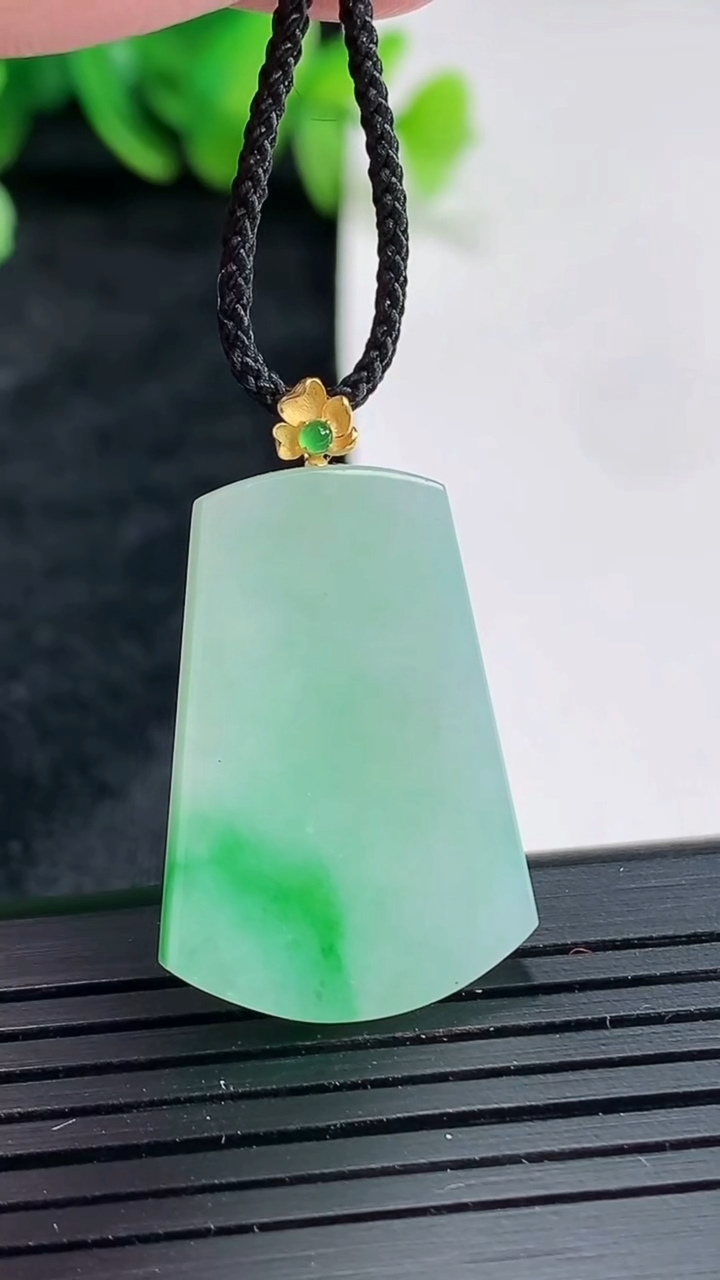 天然A货翡翠无事牌吊坠，尺寸27-19-2.8重量:4.22g
4月22日