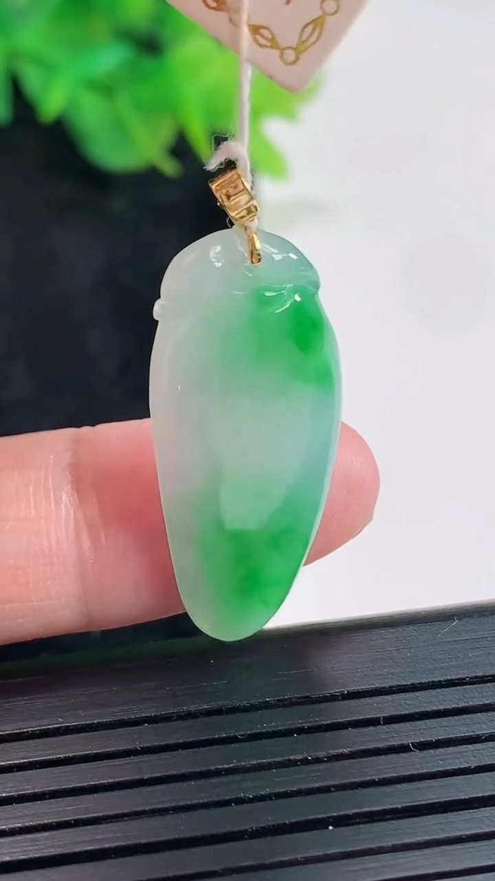 天然A货翡翠福瓜吊坠，尺寸29.5-13.5-4.5重量:3.40g
4月23日