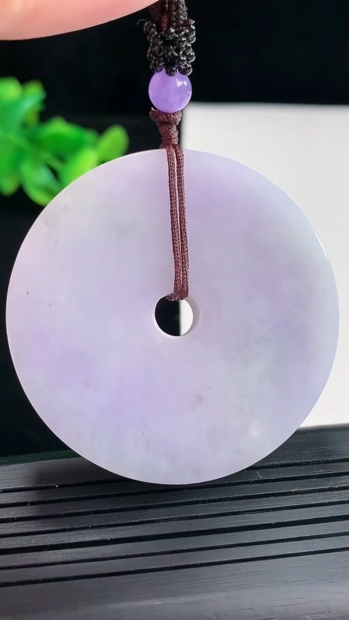 天然A货翡翠紫罗兰平安扣吊坠，尺寸49-7.5重:48.50g298
4月24日