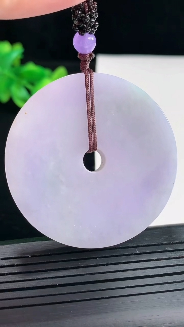 天然A货翡翠紫罗兰平安扣吊坠，尺寸49-7.5重:48.50g298
4月24日