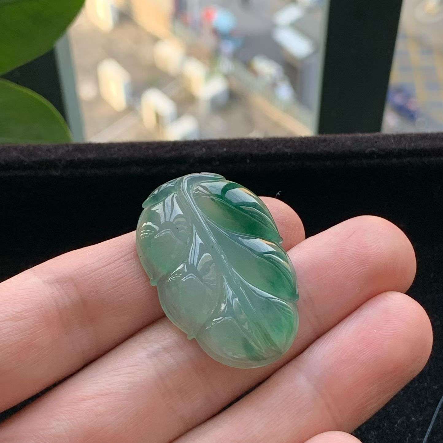 A货天然翡翠冰种飘绿叶子吊坠重量9.50
4月25日