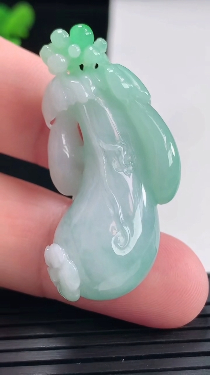 天然A货翡翠福瓜吊坠，尺寸42-16.6-14重量:16.48g
4月25日