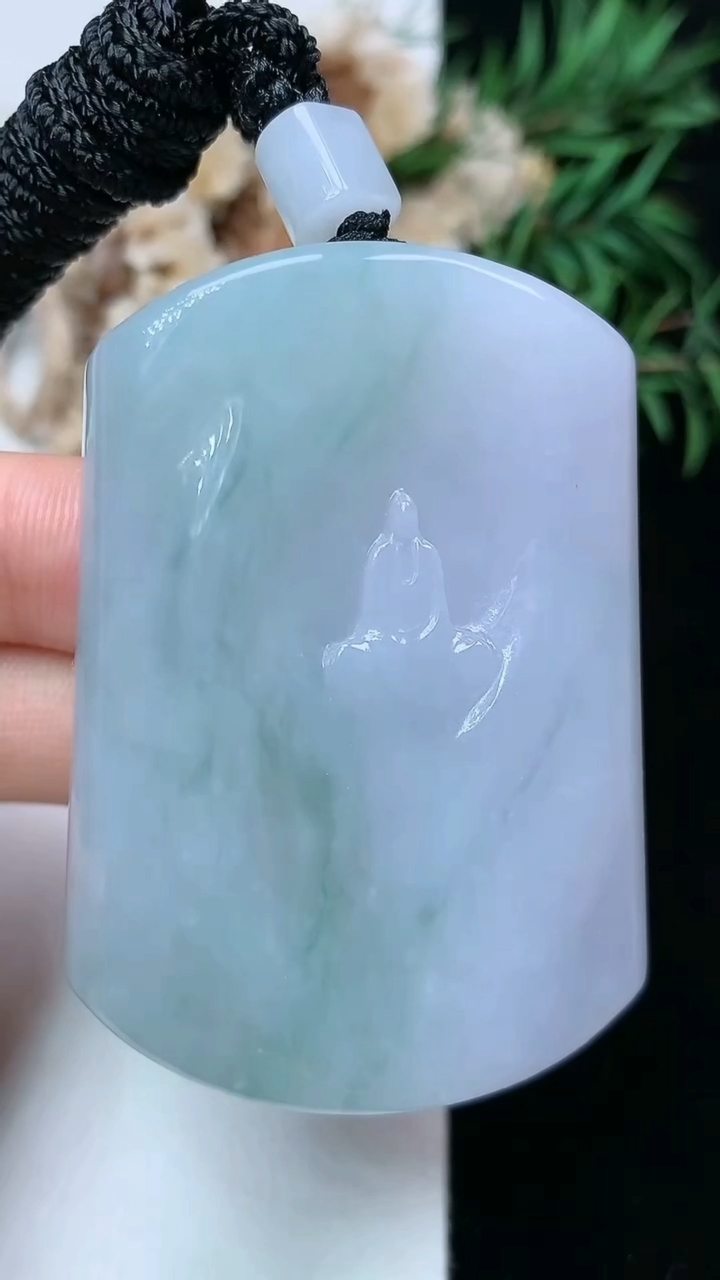 天然A货翡翠悟道吊坠，尺寸52.7-38-12.2，重量:70.67g
4月26日