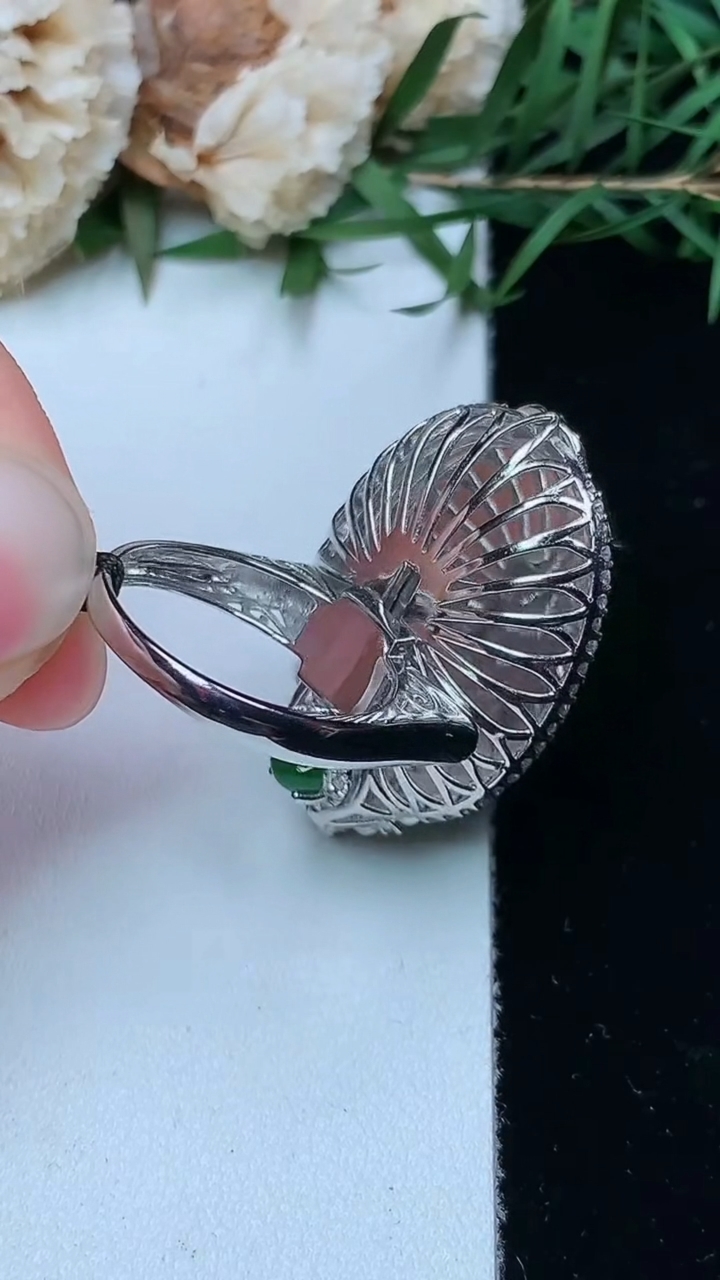 天然A货翡翠蛋面戒指 吊坠两用款，尺寸16.7-21.7-17.7，重量:10.98g2026年4月26日
工厂直销收藏佳品,种好水足，色泽均匀，有种有色，上手高大气！