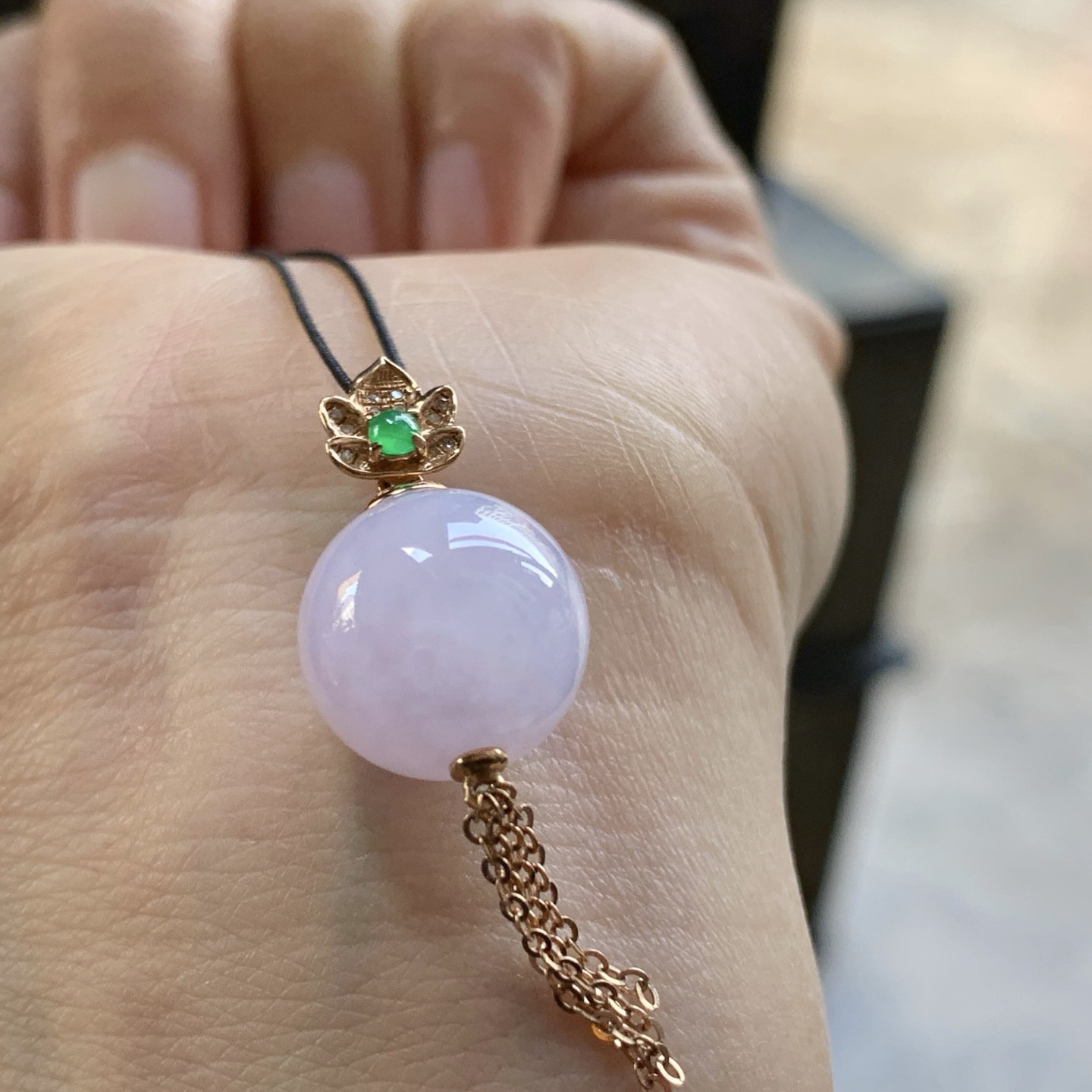 金钻淡紫吊坠^_^清新