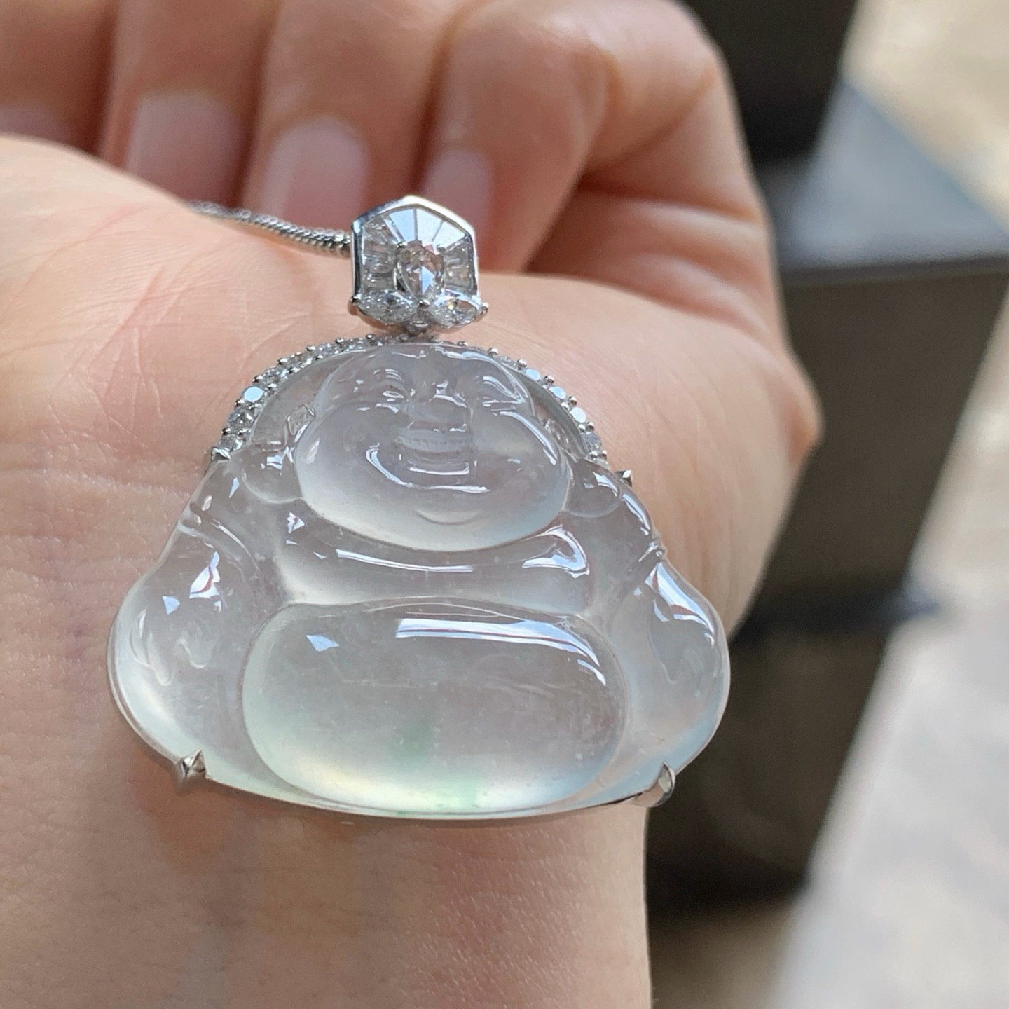 金钻镶嵌冰种佛公^_^尺寸24-30.1-4.5mm