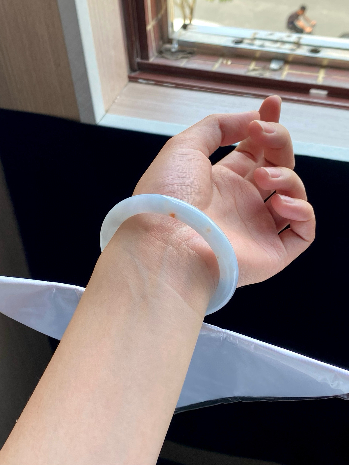 冰蓝天空蓝洒金圆条美人条成品
⭕️55-9-8.5