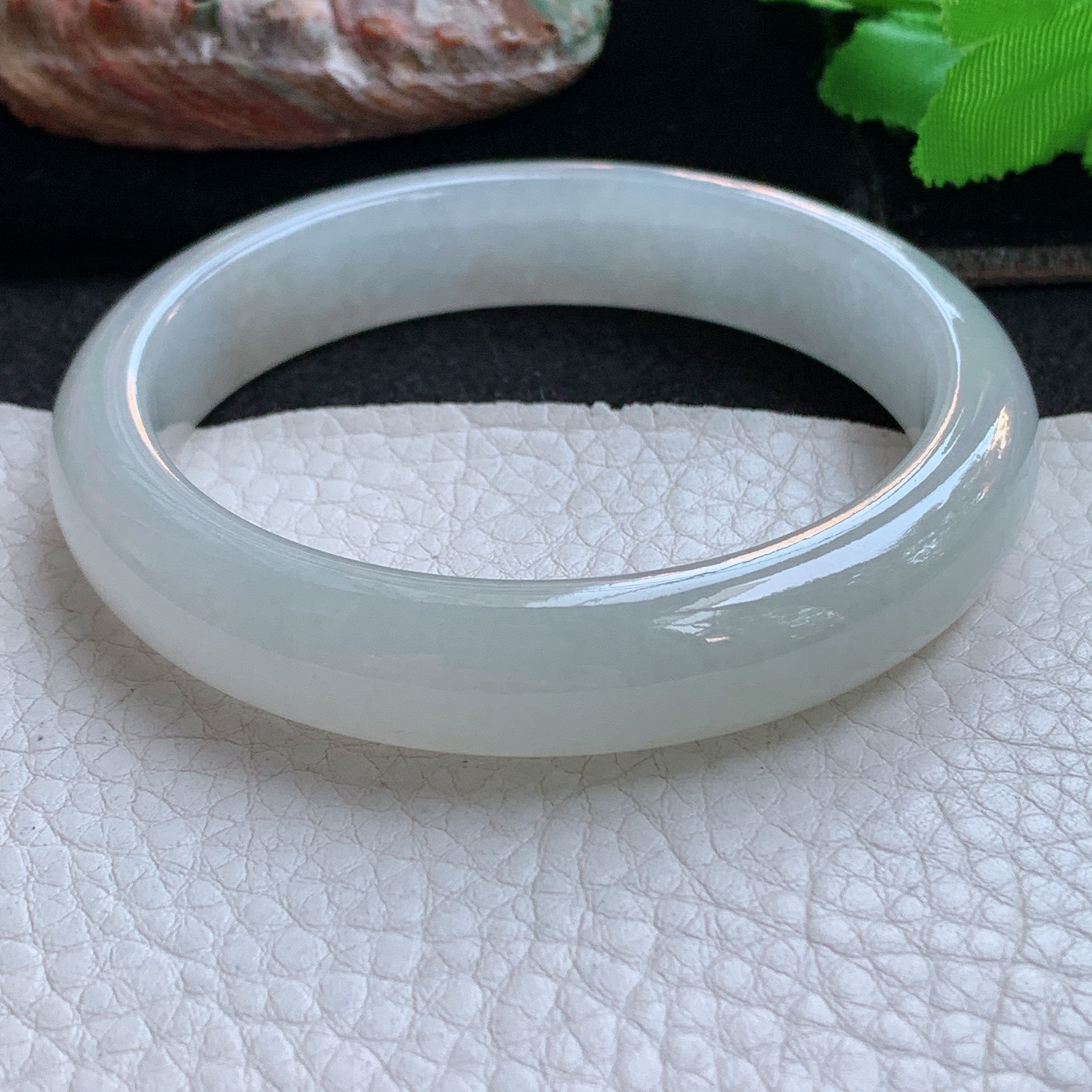 xx实拍57*12*8平安镯 天然缅甸翡翠a货手镯冰纯正圈玉镯子