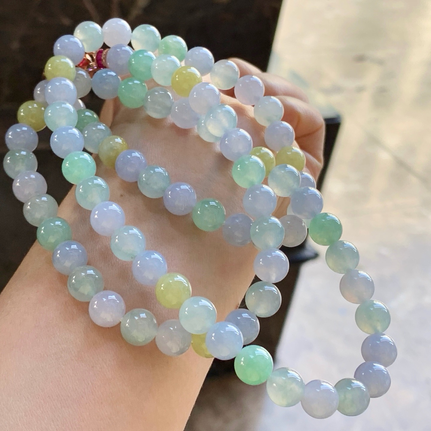 糖果色珠链^_^大颗