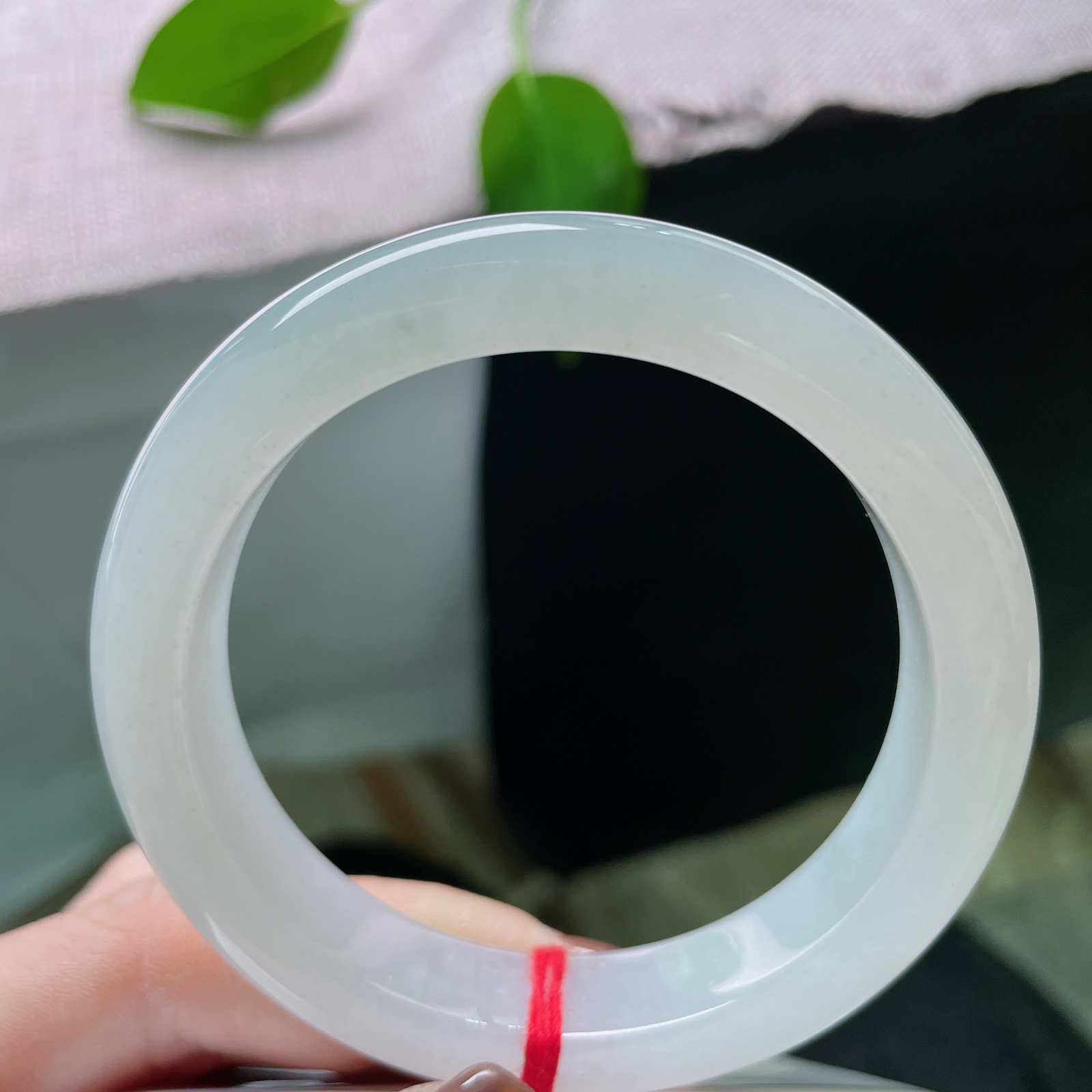 54.8/12.5/8.9，白月光正圈，白翡如霜，清辉如月，腕间一镯，便揽尽了世间所有的温柔皎洁。