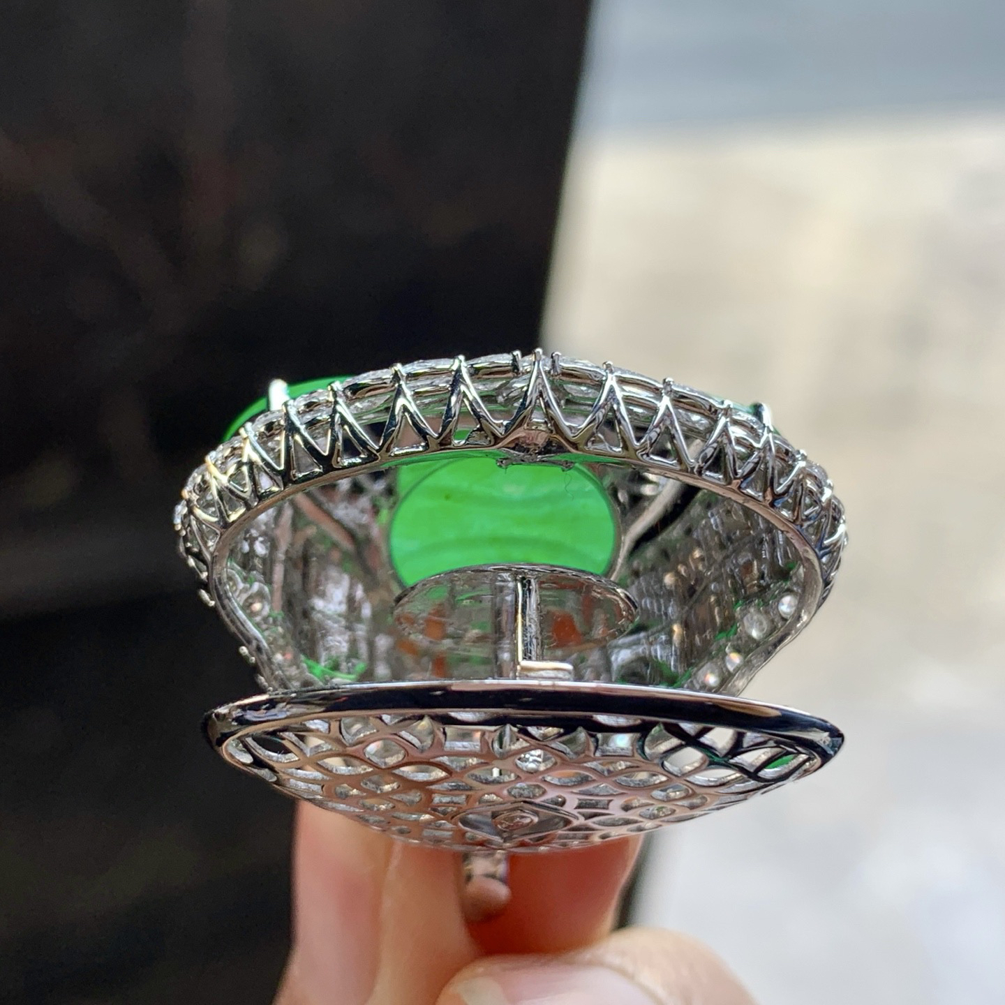 金钻镶嵌辣绿色佛公^_^鲜艳 浓郁