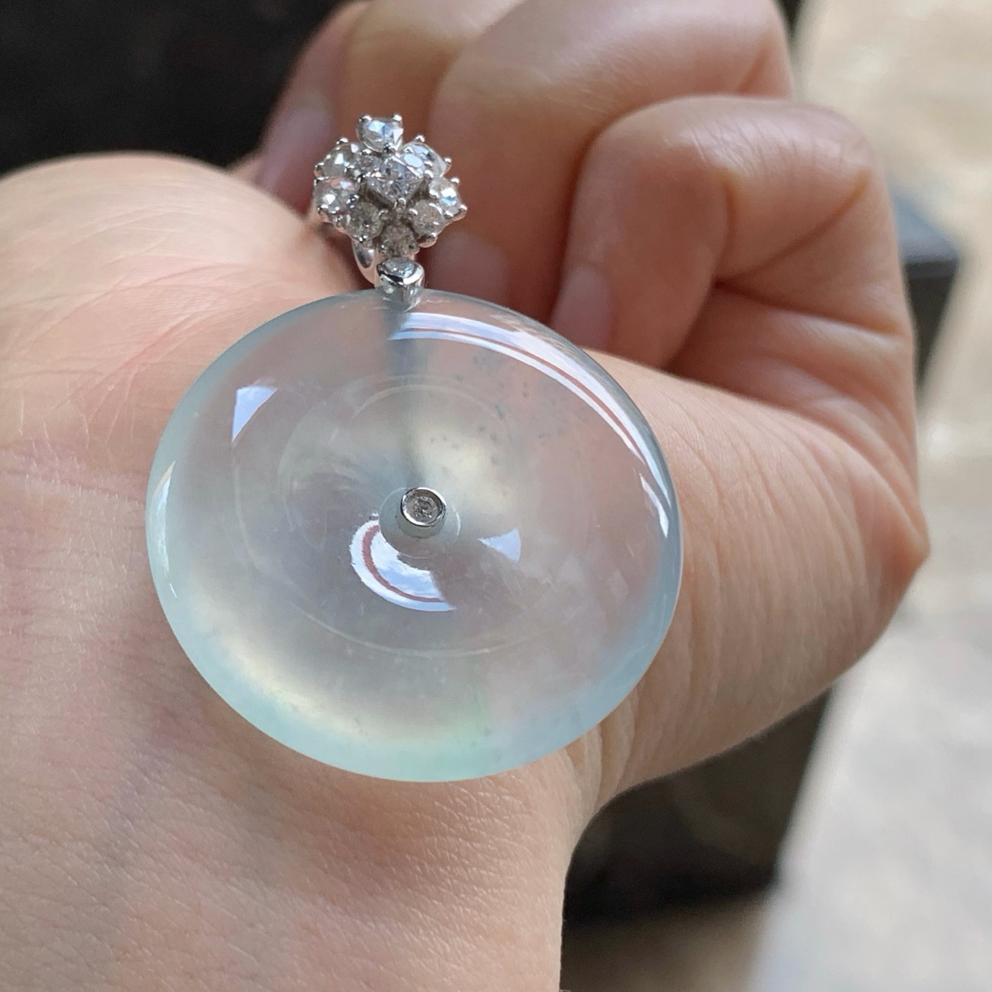 金扣冰平安扣^_^清新 尺寸29.8-5.6mm