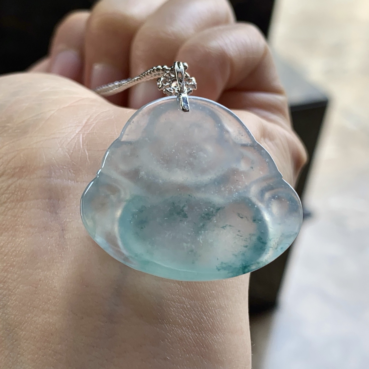 金扣蓝花佛公^_^透亮