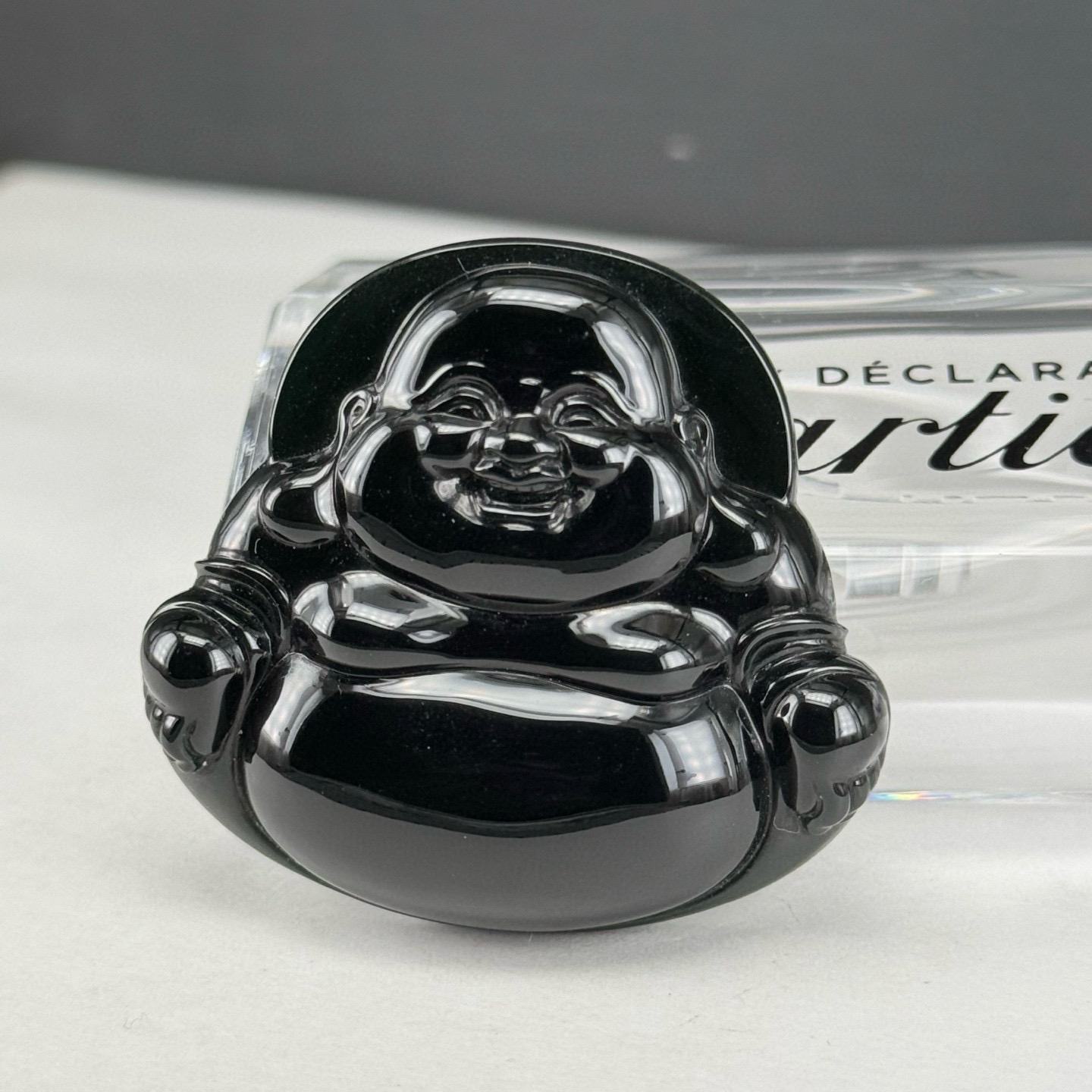 墨翠大肚佛 种好色正 黑度极好 尺寸41