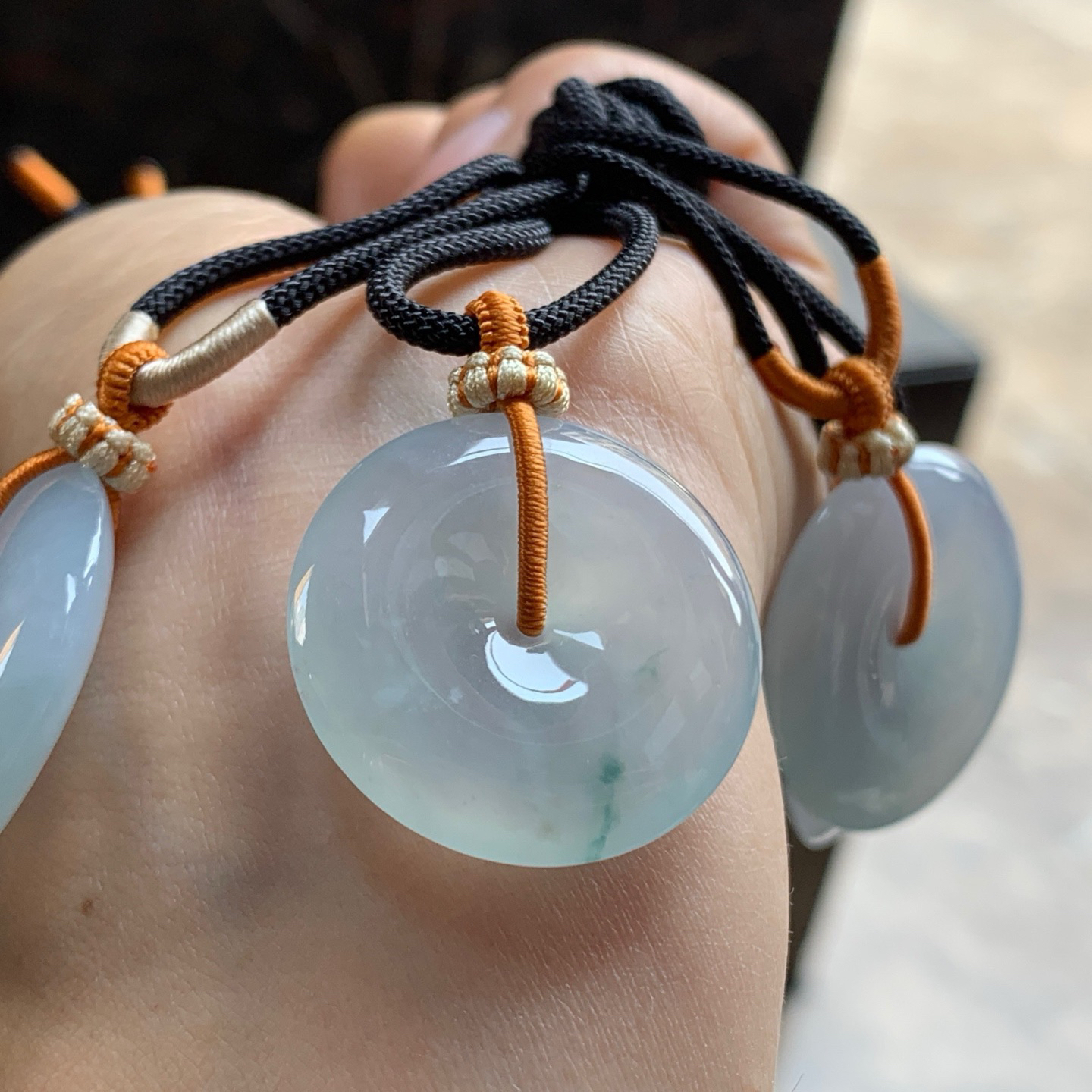 冰种平安扣 ^_^清新 尺寸30.4