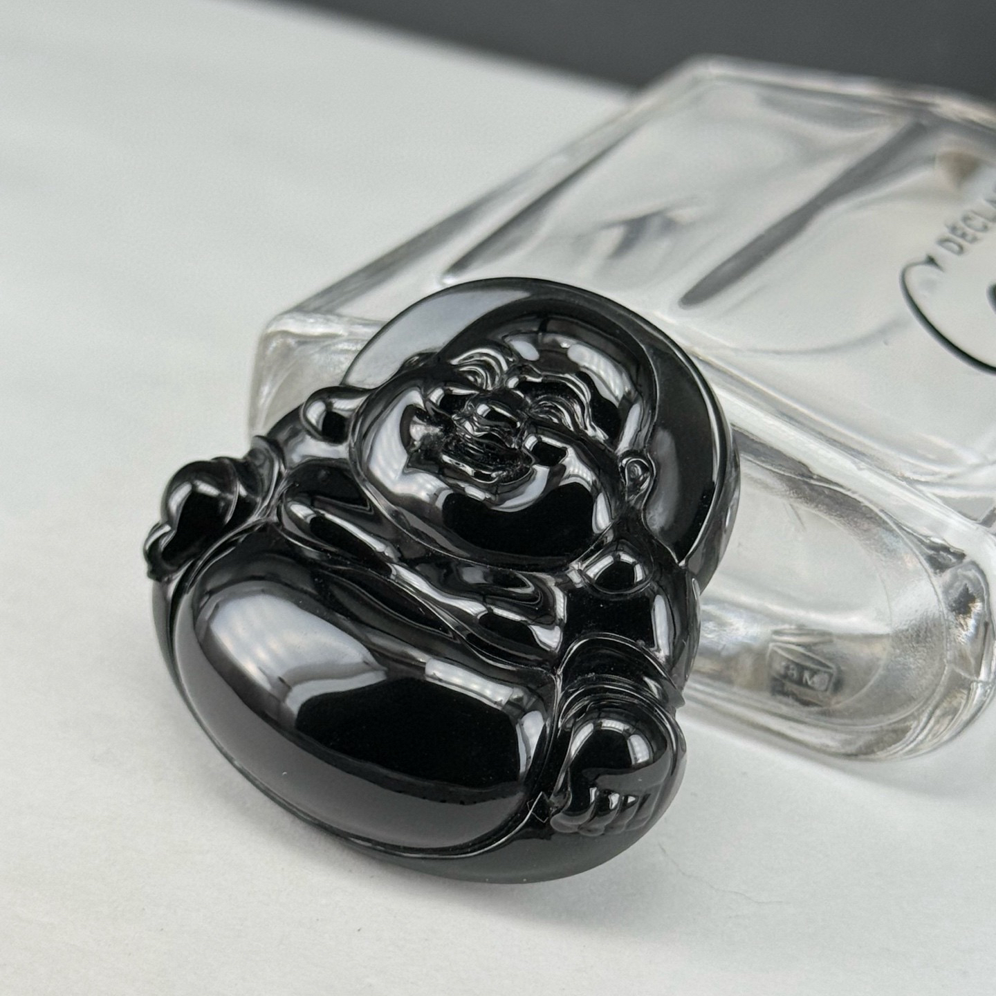 墨翠大肚佛 种好色正 黑度极好 尺寸41