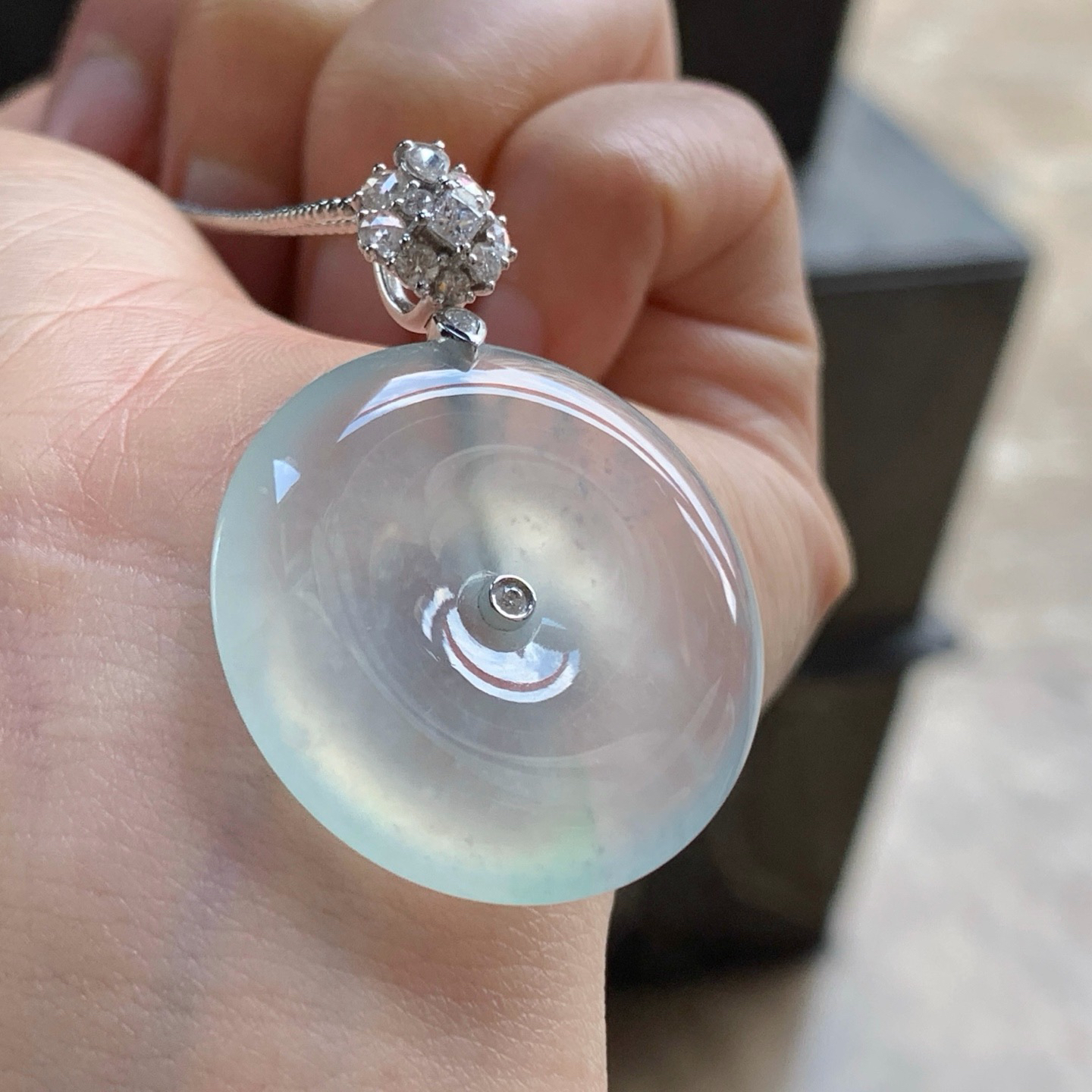 金扣冰平安扣^_^清新 尺寸29.8-5.6mm