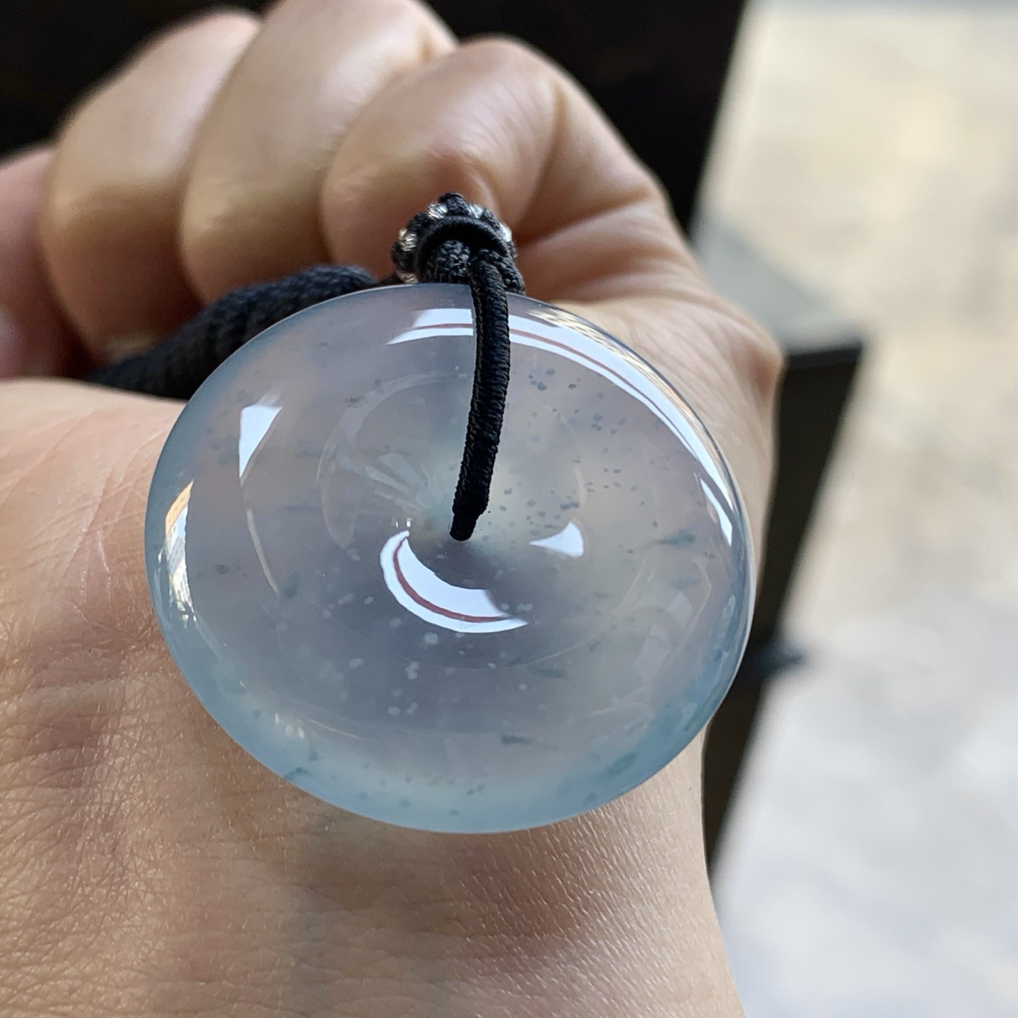 冰紫平安扣^_^冰透 饱满