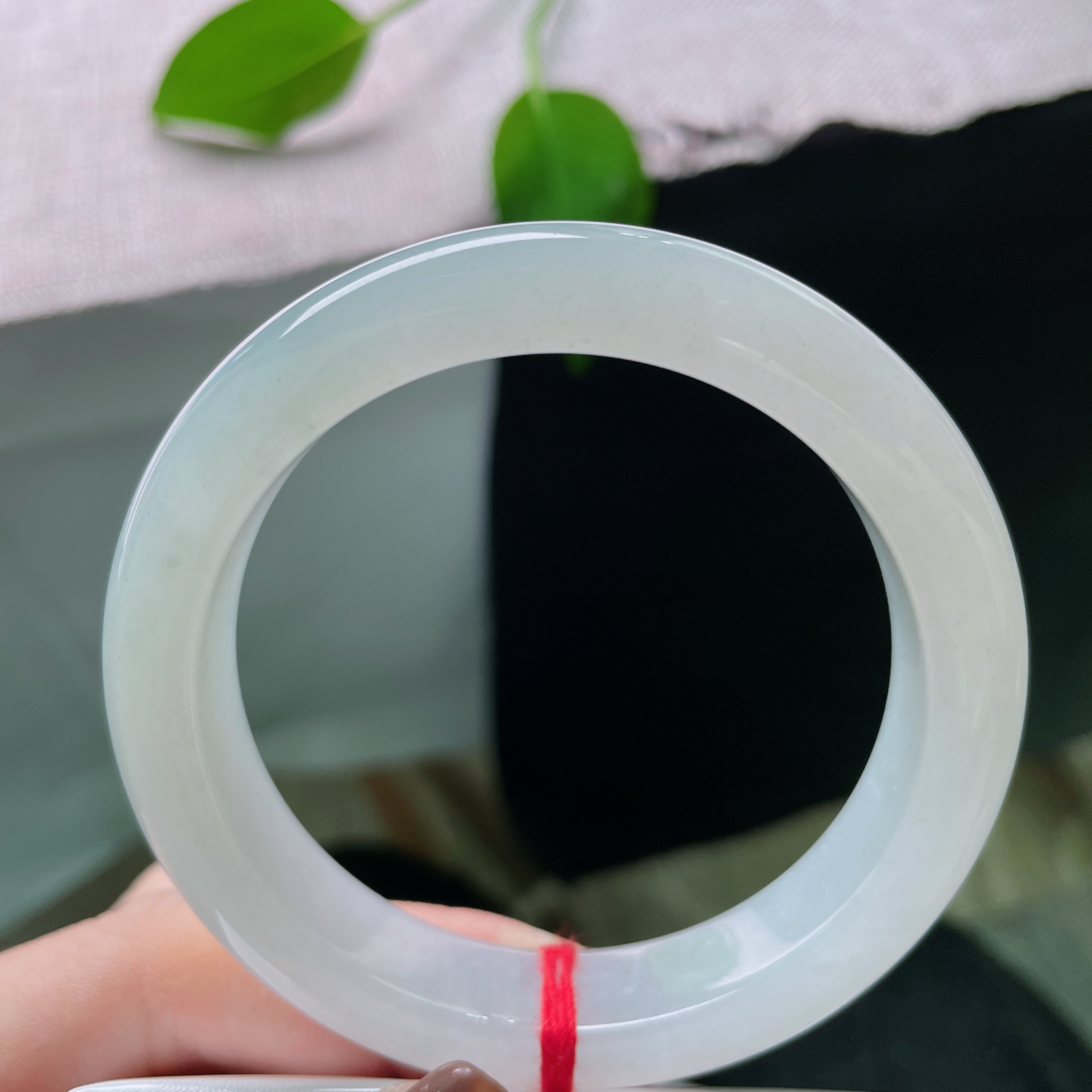 54.8/12.5/8.9，白月光正圈，白翡如霜，清辉如月，腕间一镯，便揽尽了世间所有的温柔皎洁。