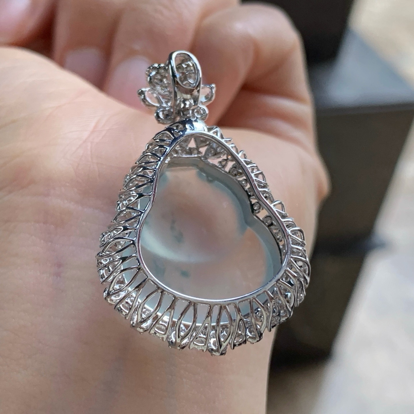 金钻镶嵌冰种葫芦^_^冰透 尺寸21.8-19.6-4 38.6-25.3-12.4mm