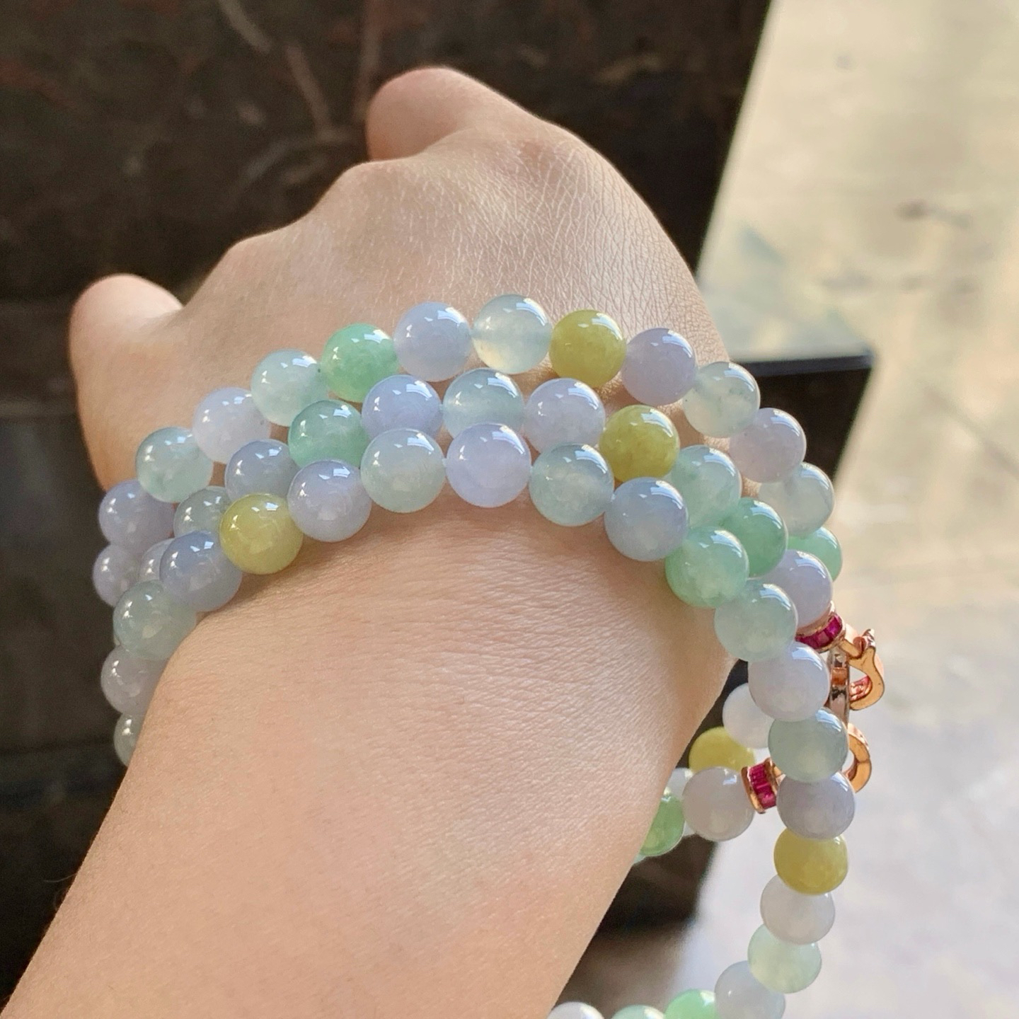 糖果色珠链^_^大颗