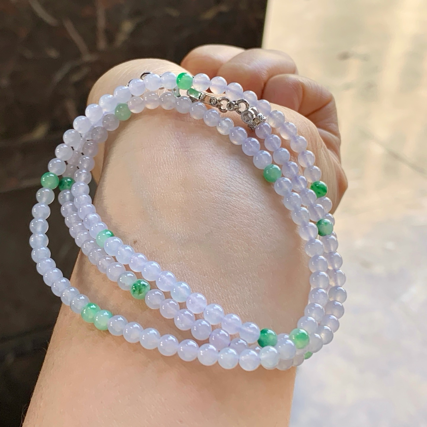 冰种珠链^_^清新 尺寸4