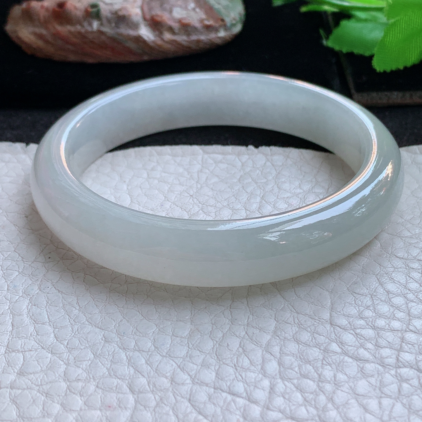 xx实拍57*12*8平安镯 天然缅甸翡翠a货手镯冰纯正圈玉镯子