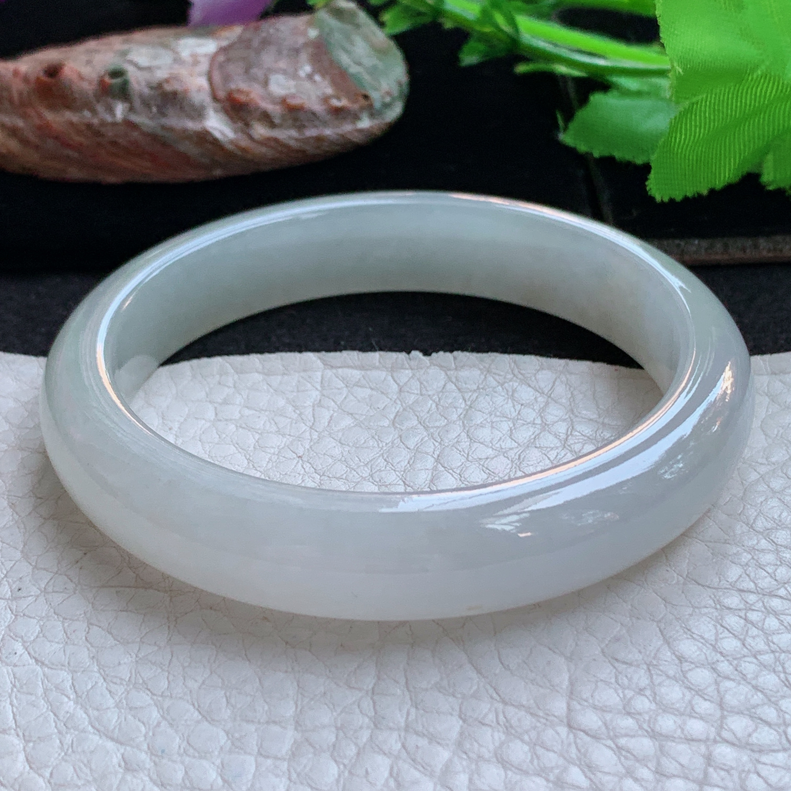 xx实拍57*12*8平安镯 天然缅甸翡翠a货手镯冰纯正圈玉镯子