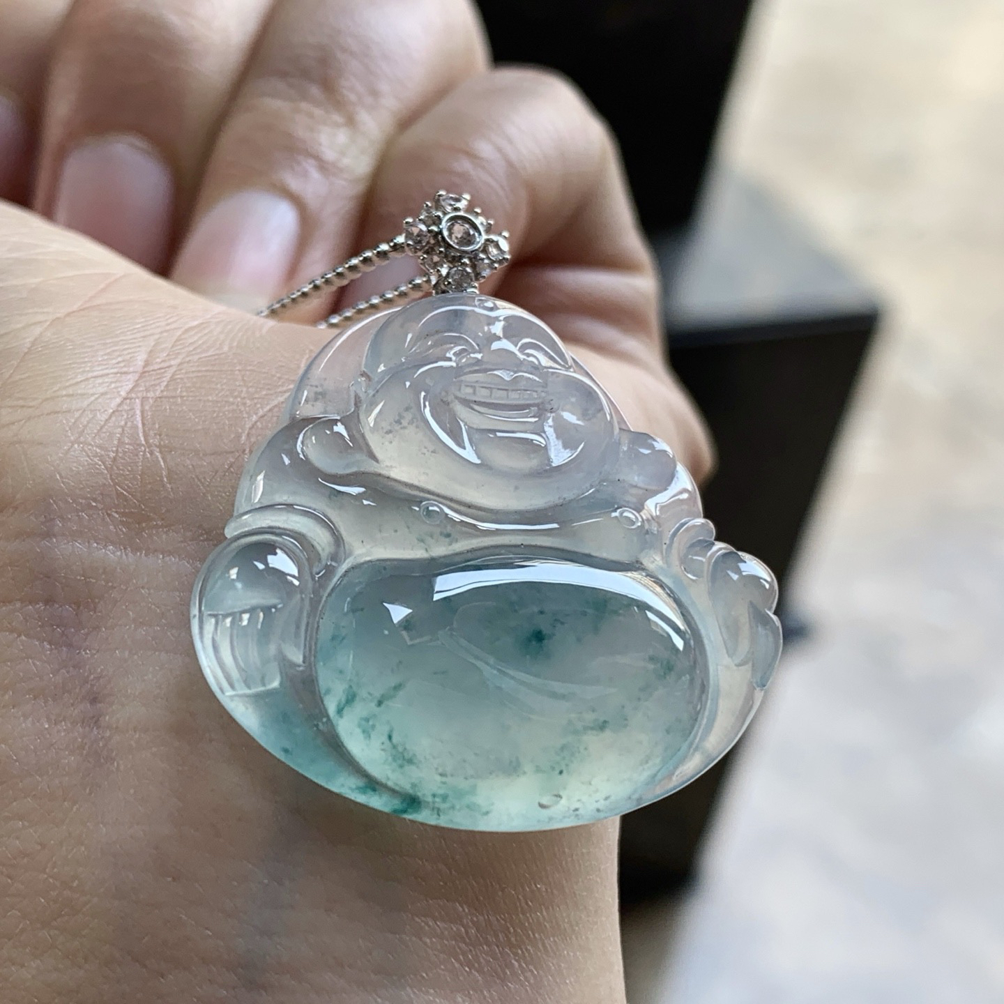 金扣蓝花佛公^_^透亮