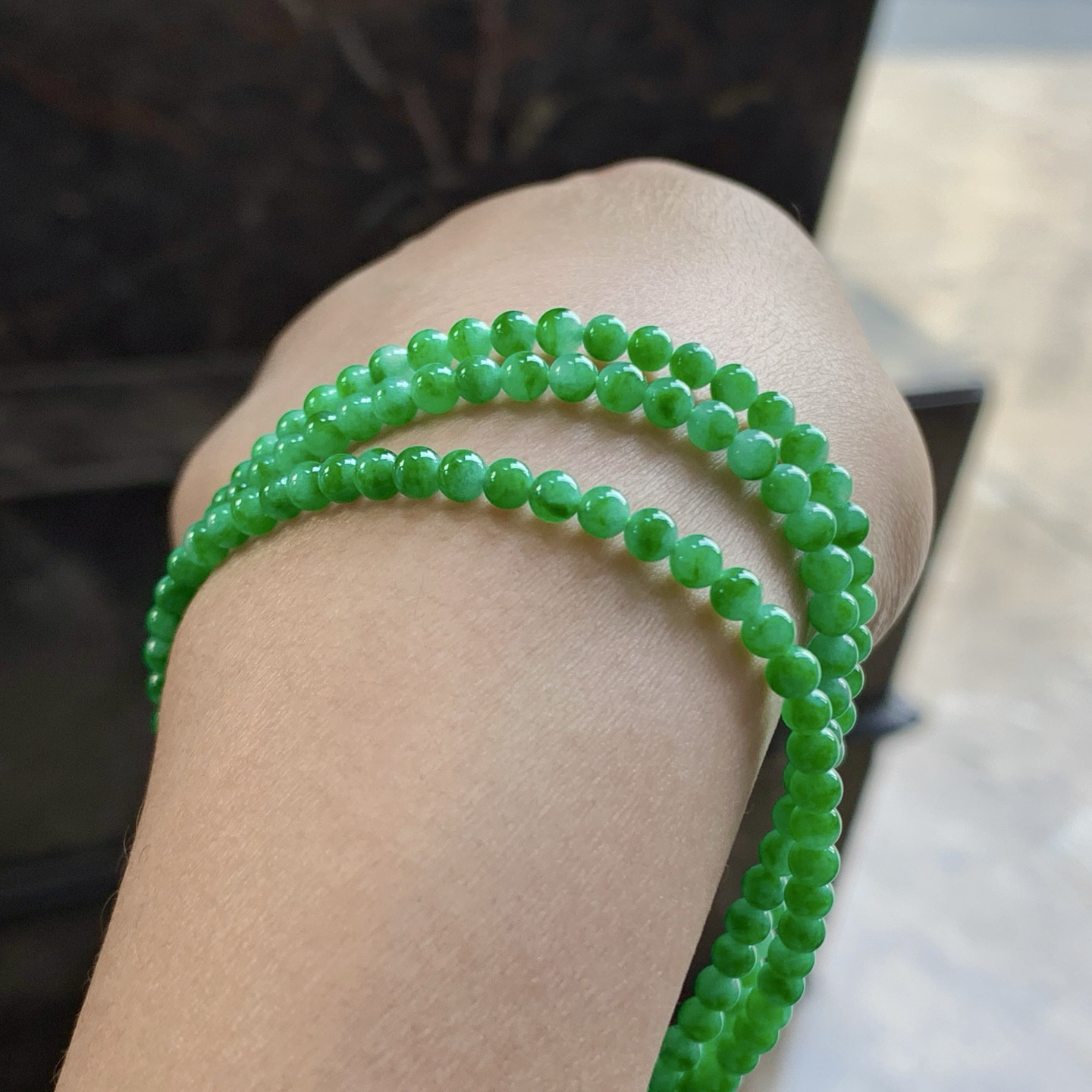 绿色手链^_^鲜艳