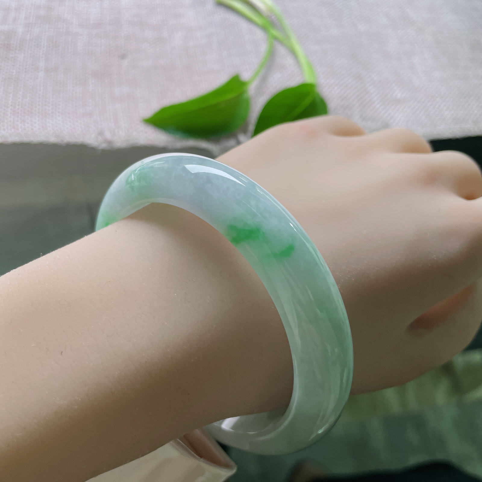 60/12.7/9.4，飘绿正圈，大圈口，紫绿相依，别有一番风味，细润，棉线，