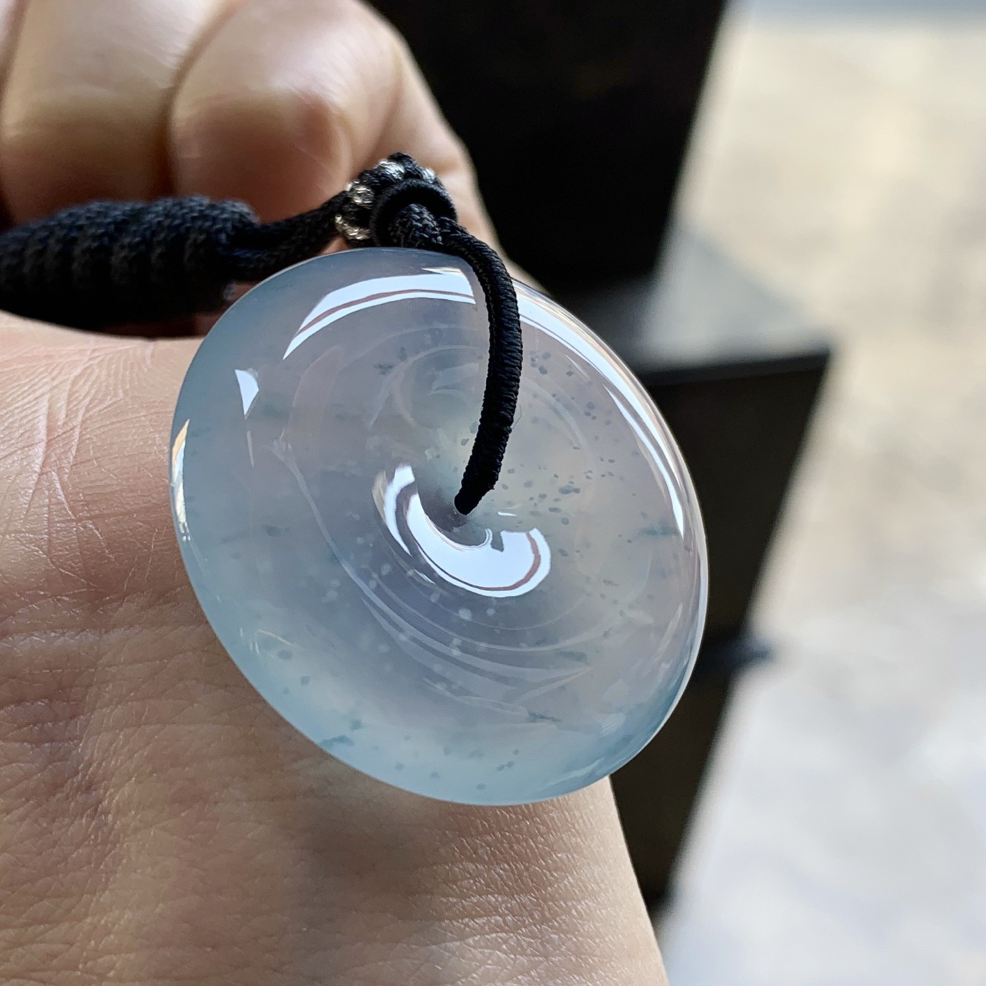 冰紫平安扣^_^冰透 饱满