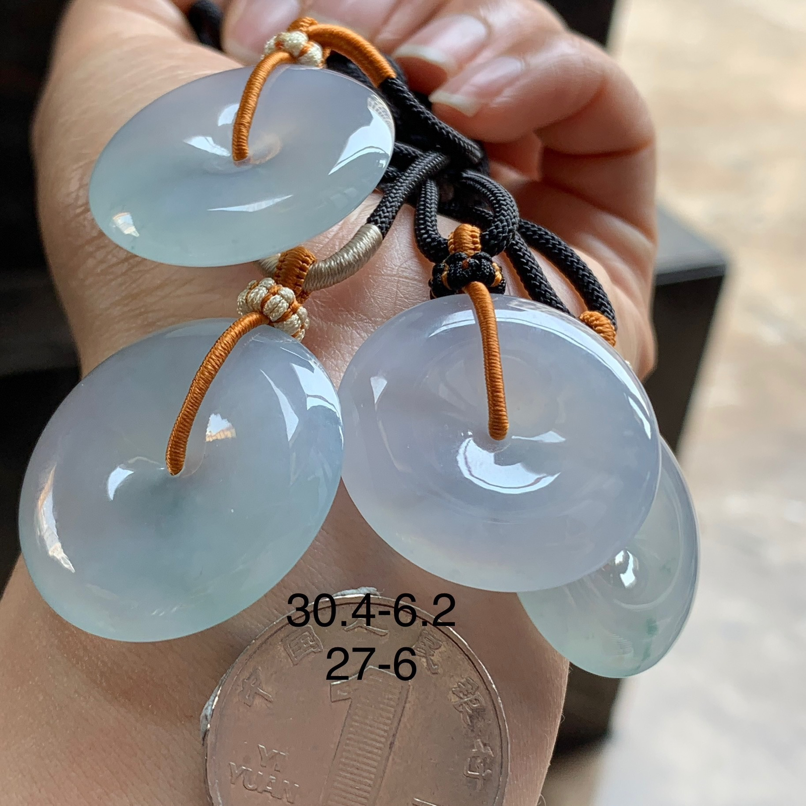 冰种平安扣 ^_^清新 尺寸30.4