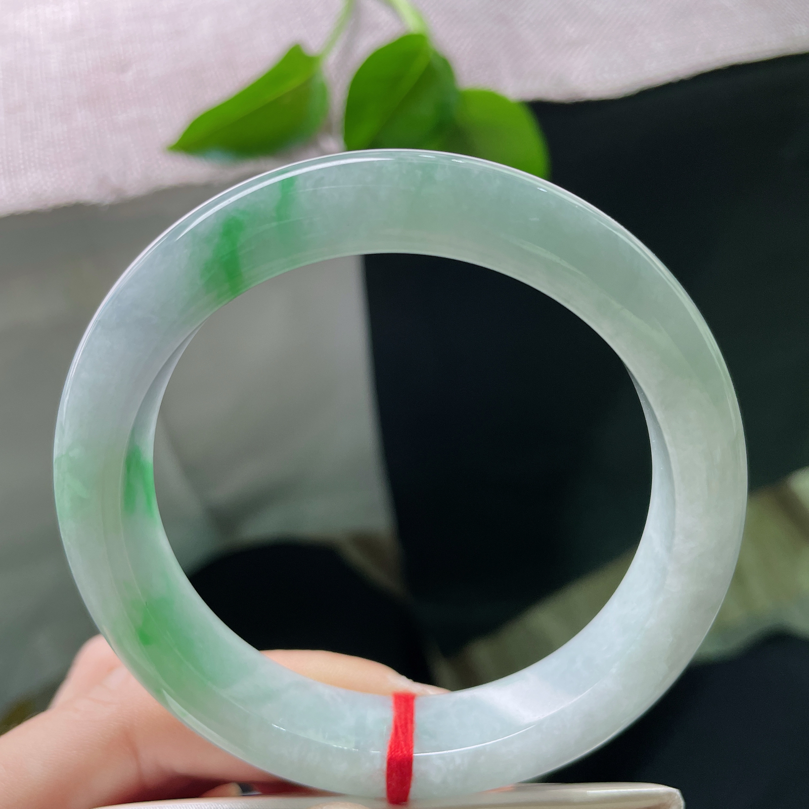 60/12.7/9.4，飘绿正圈，大圈口，紫绿相依，别有一番风味，细润，棉线，