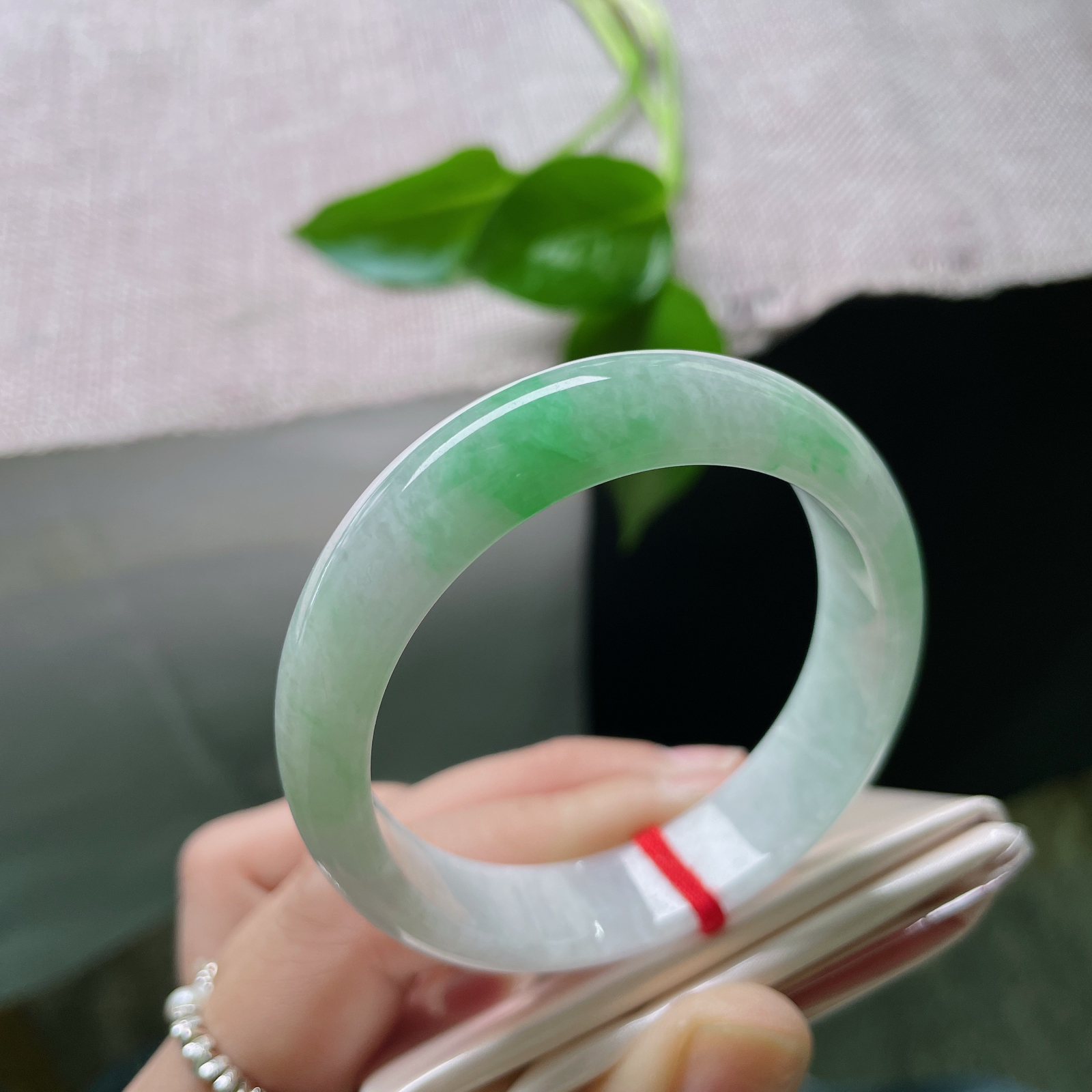 54.2（49）12/6.5，飘绿贵妃，颜色鲜艳夺目，佩戴贵气