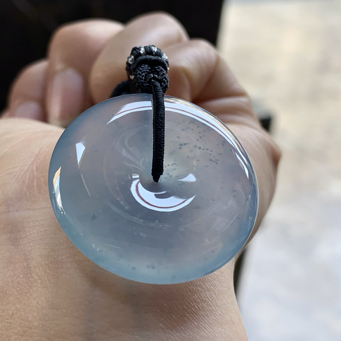 冰紫平安扣^_^冰透 饱满