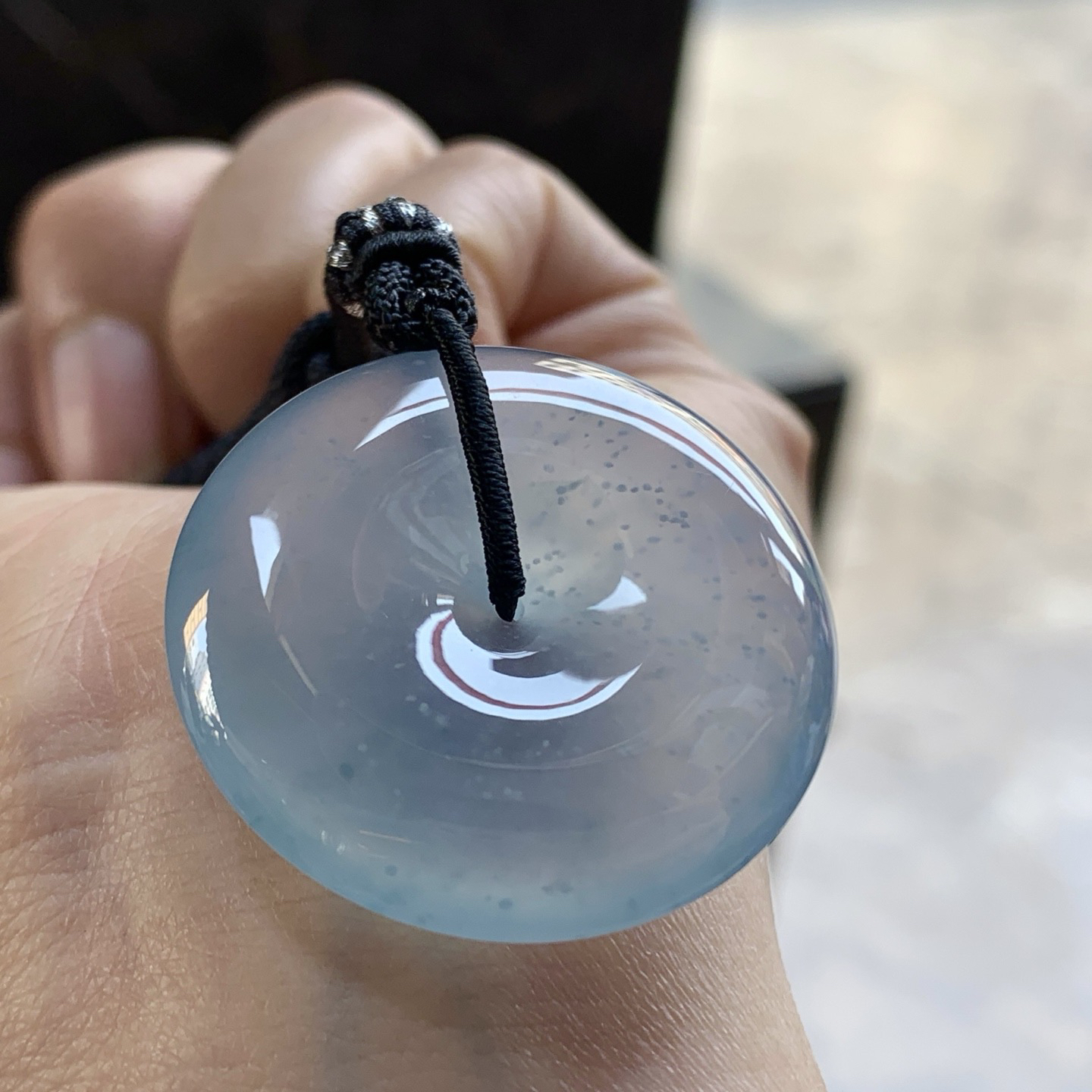 冰紫平安扣^_^冰透 饱满