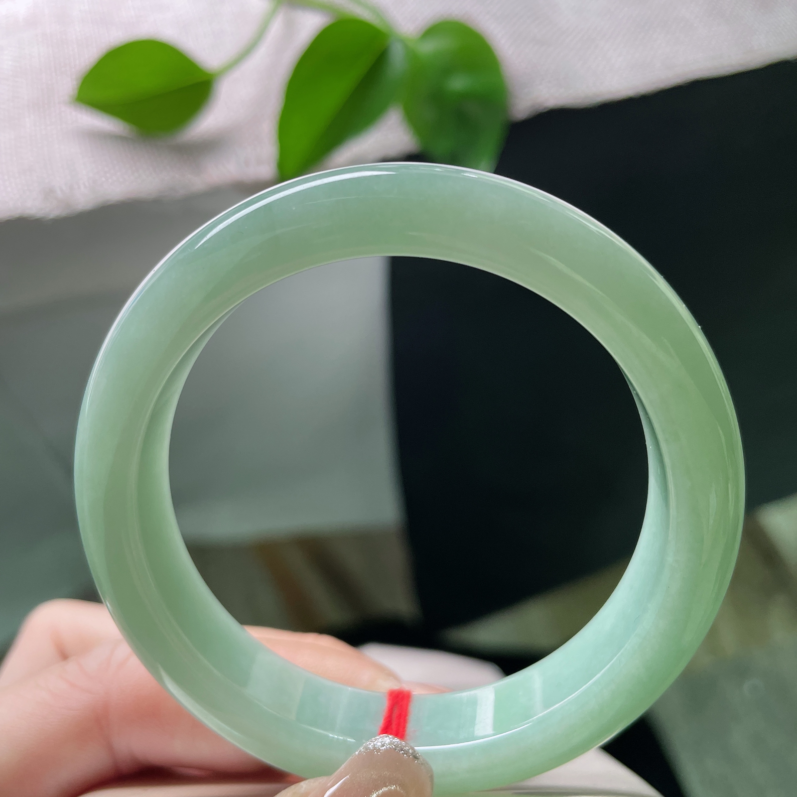 55/12/8.5，果绿底正圈，颜色分布均匀，清爽淡雅，料子细腻