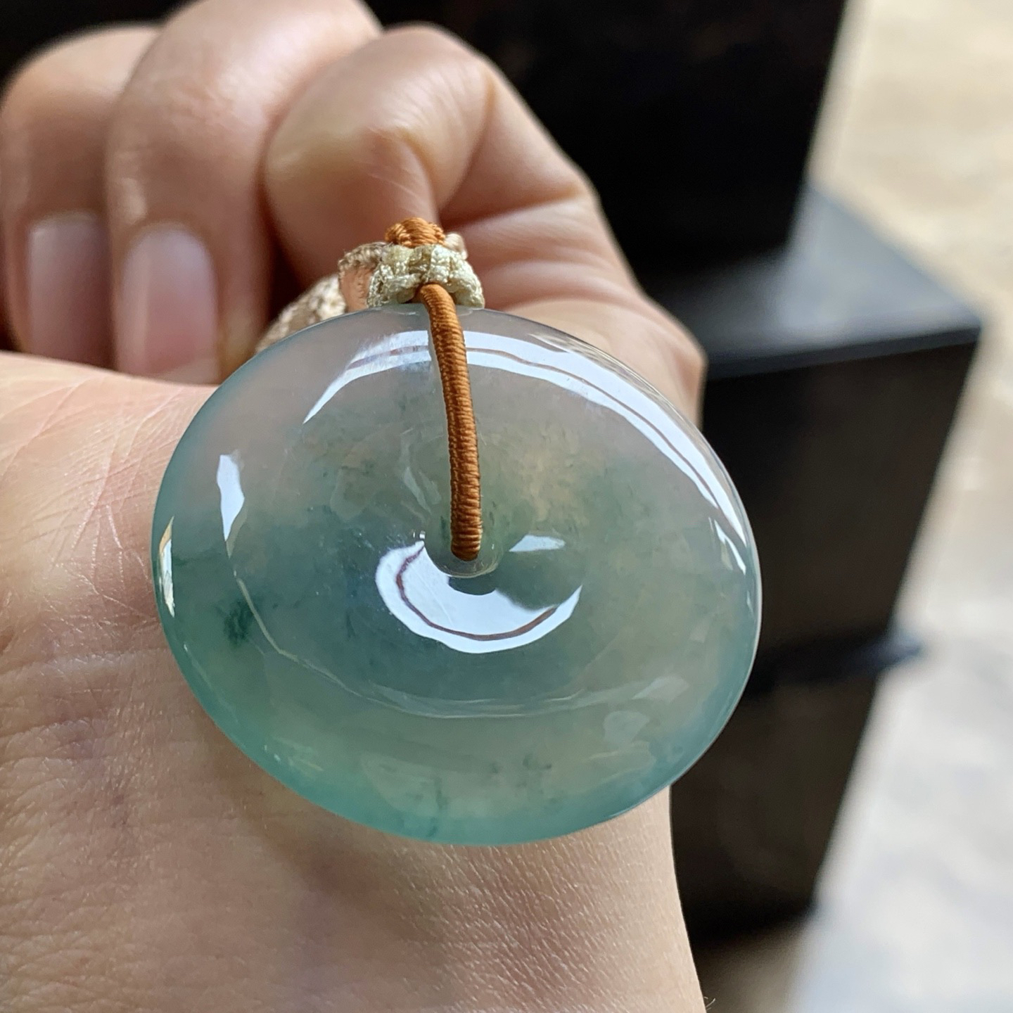 飘花平安扣^_^鲜艳 玉质温润