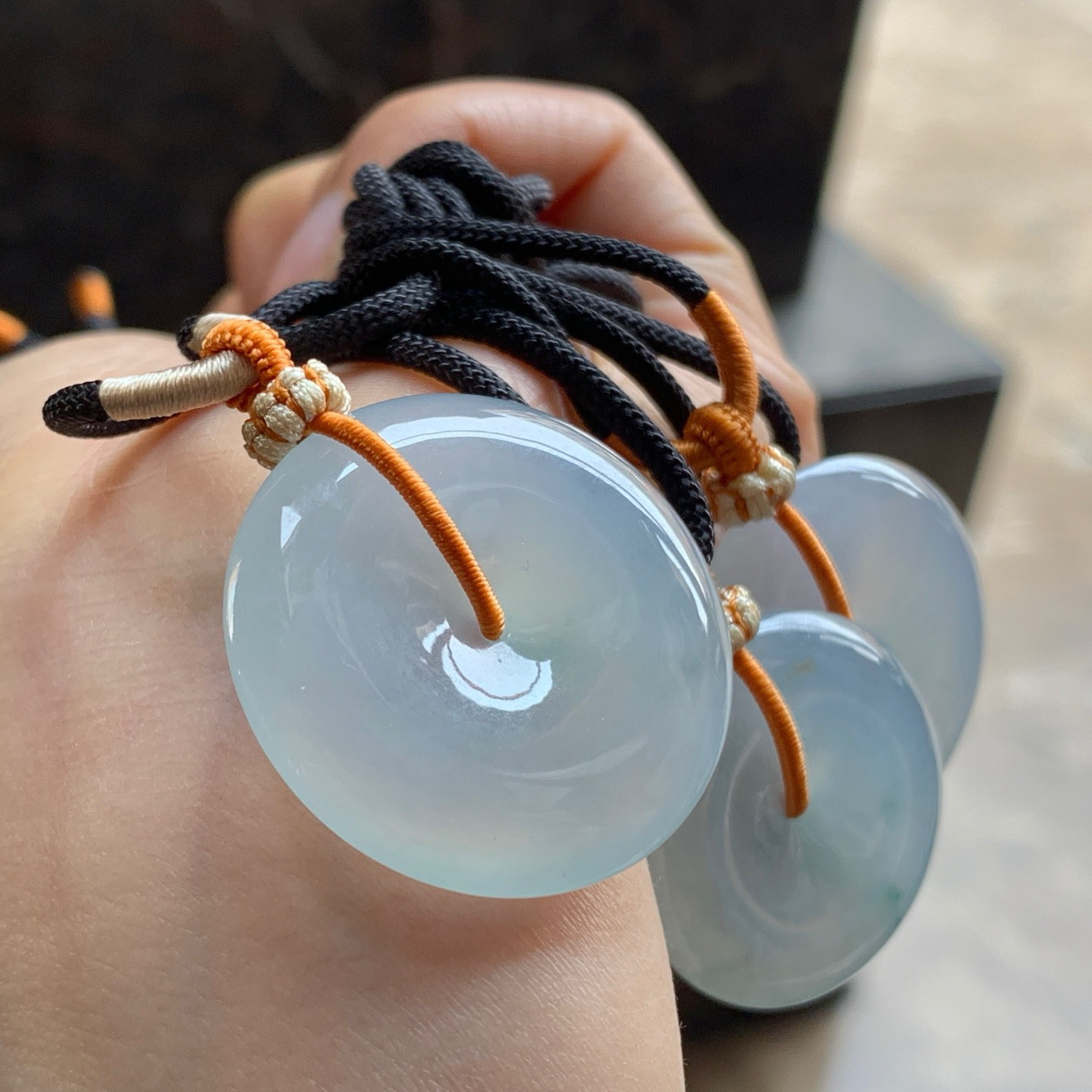 冰种平安扣 ^_^清新 尺寸30.4