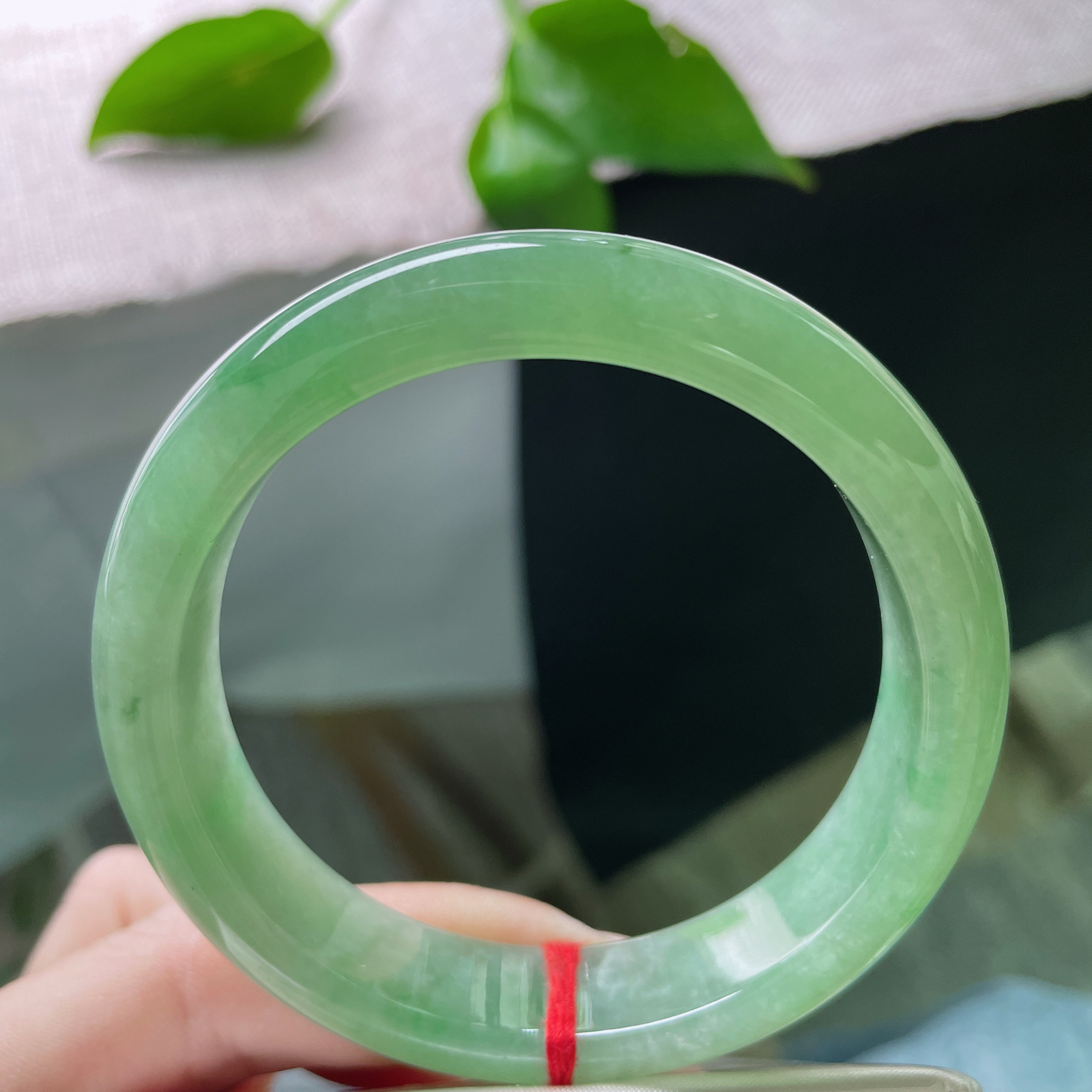 57.4/13.4/8.1绿底正圈，水润细腻，色系伊人，郁郁葱葱，贵气，一点皮纹