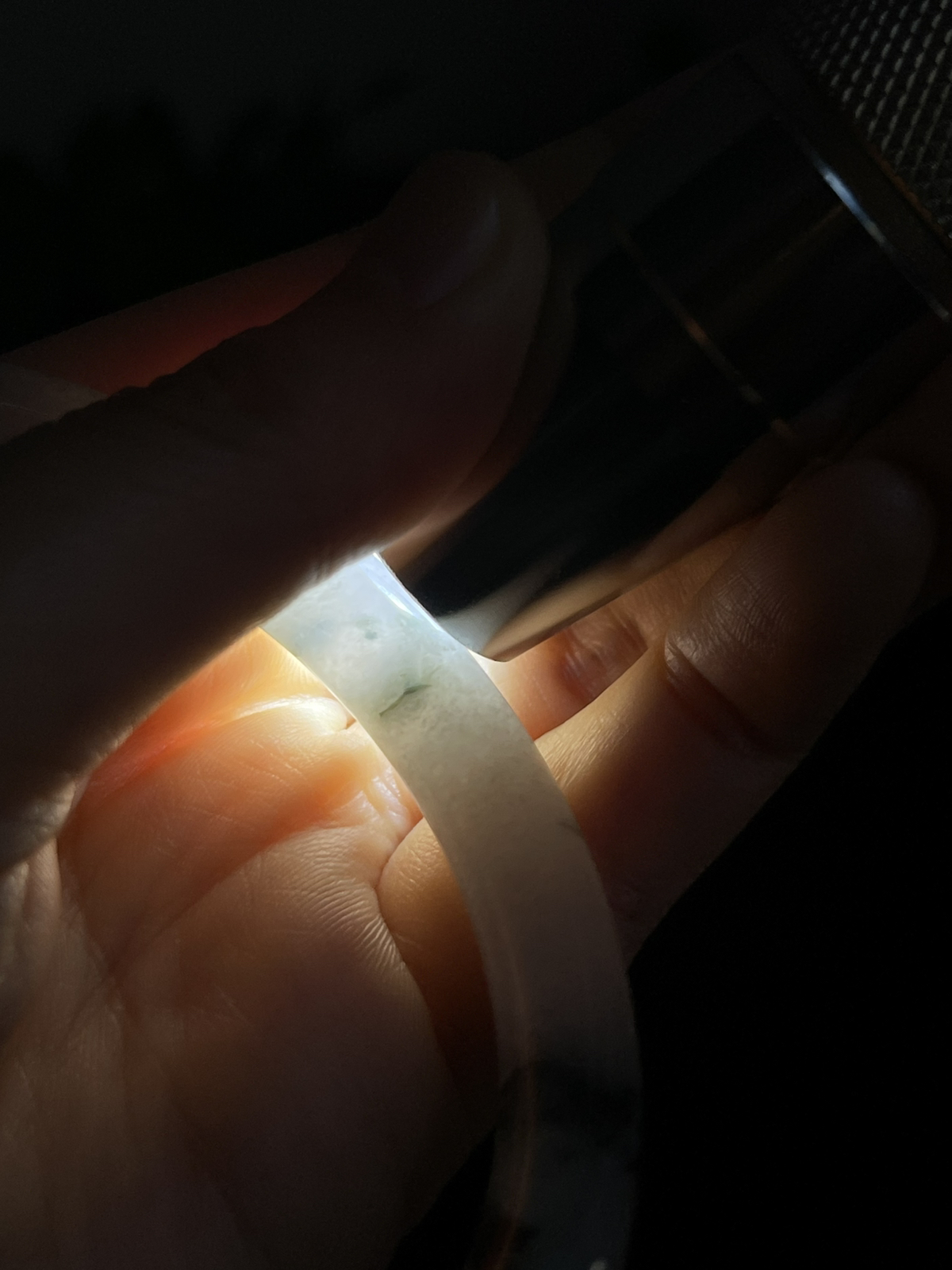 圆镯60圈口，翡翠手镯